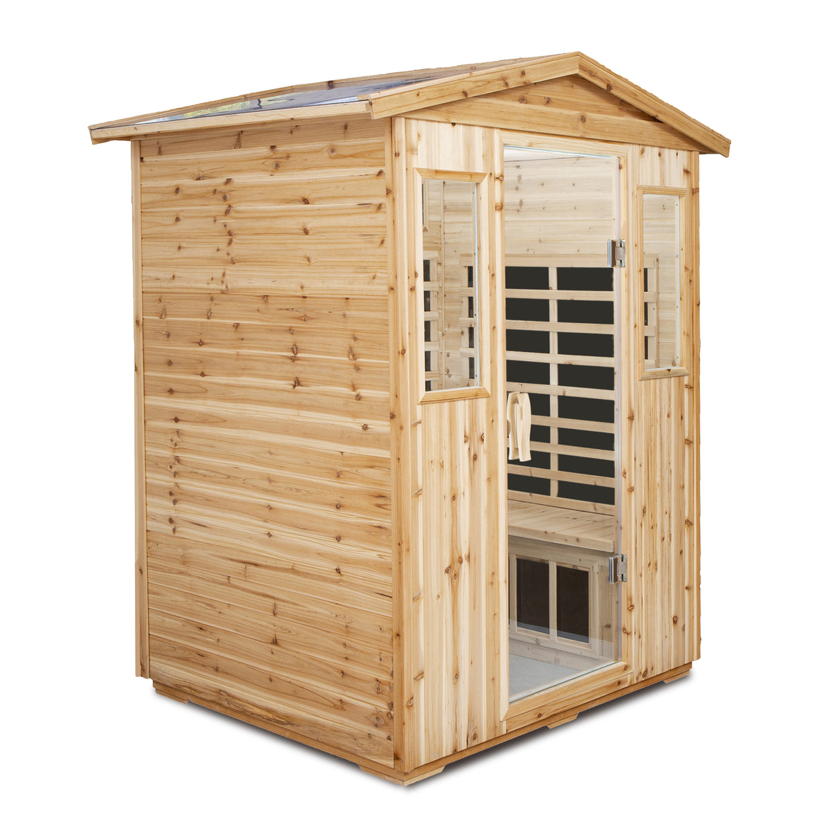 Four Person Far-Infrared Old Fir Outdoor Sauna Room