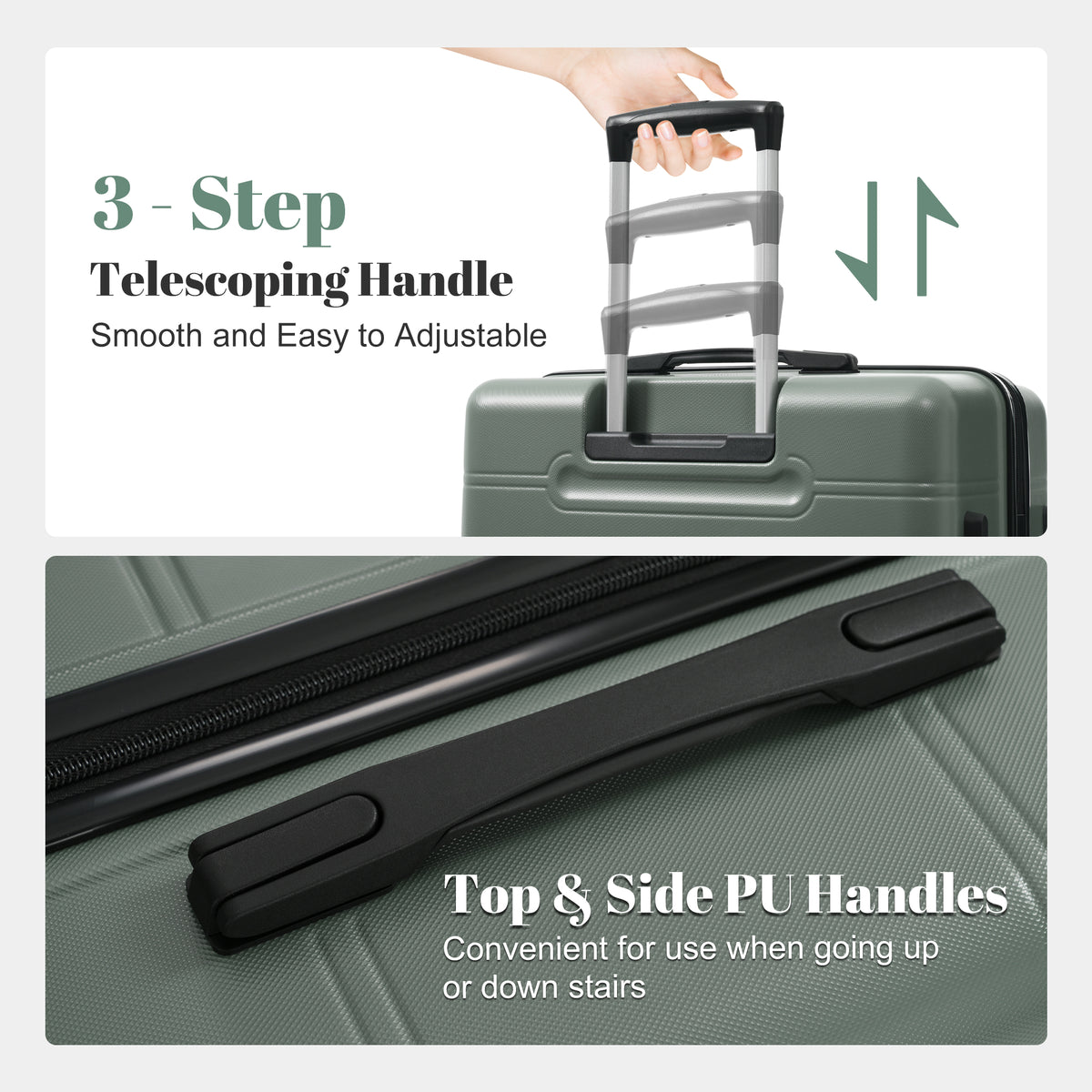 6 Piece Lightweight Hardshell Luggage Set