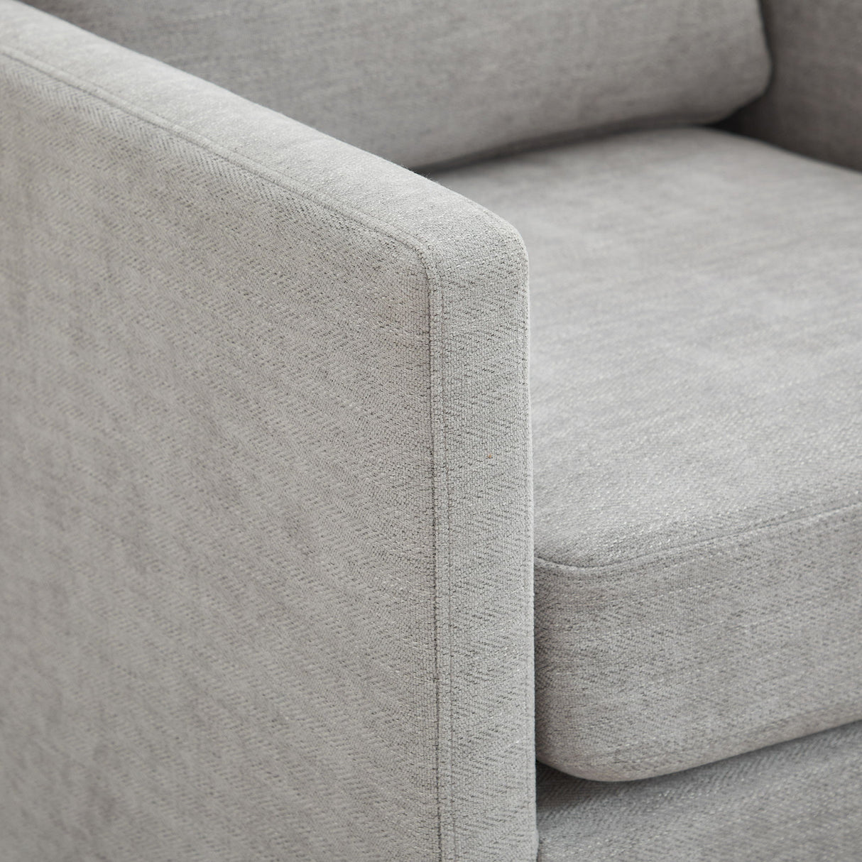 Modern Square Upholstered Swivel Accent Chair With Metal Base
