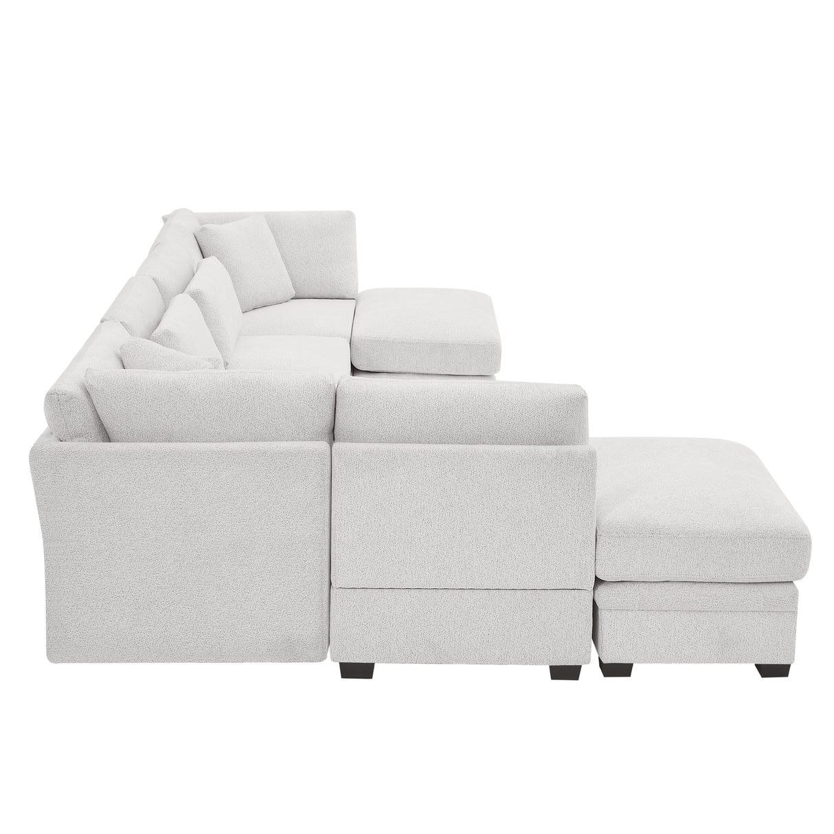 7-Piece Reversible Modular Corner Sectional Sofa - Beige