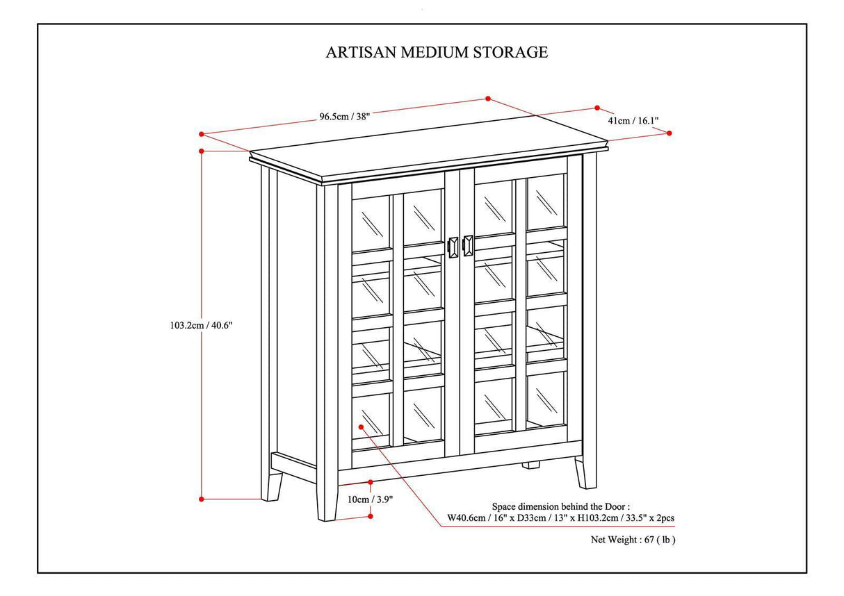 Artisan - Handcrafted Medium Storage Cabinet