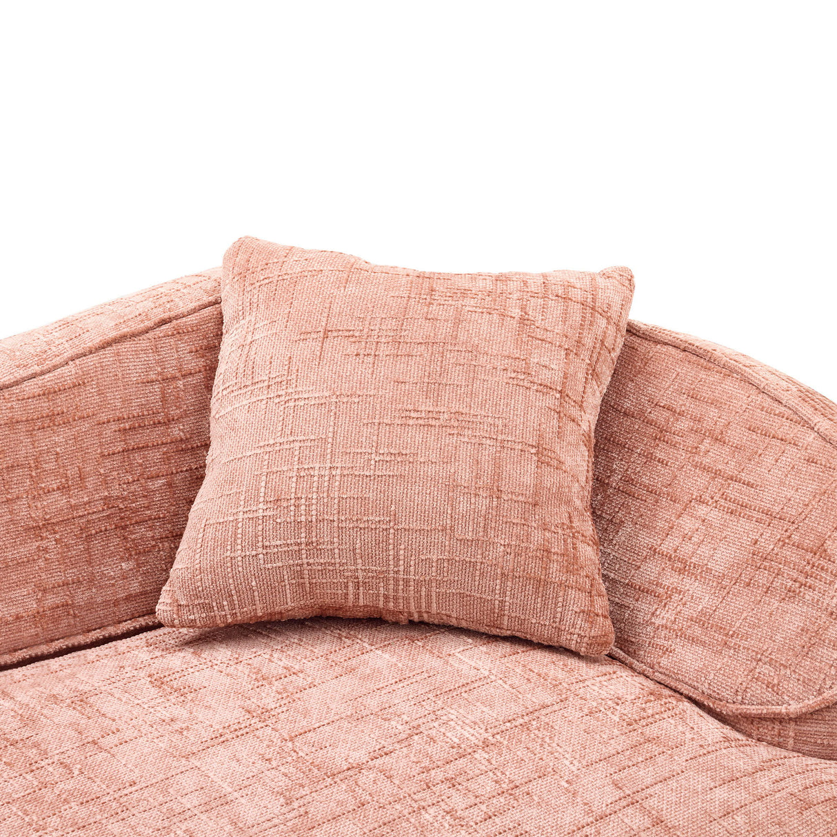Curved 2 Person Compress Sofa With Armrests, Includes Pillows
