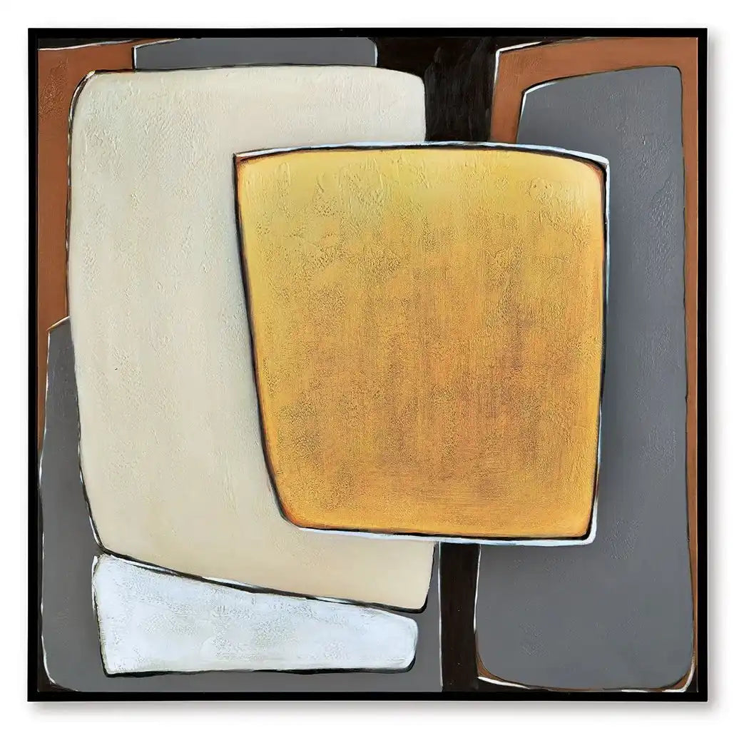 Actman - Wall Art - Cream / Brown / Gray - Best Buy Furniture