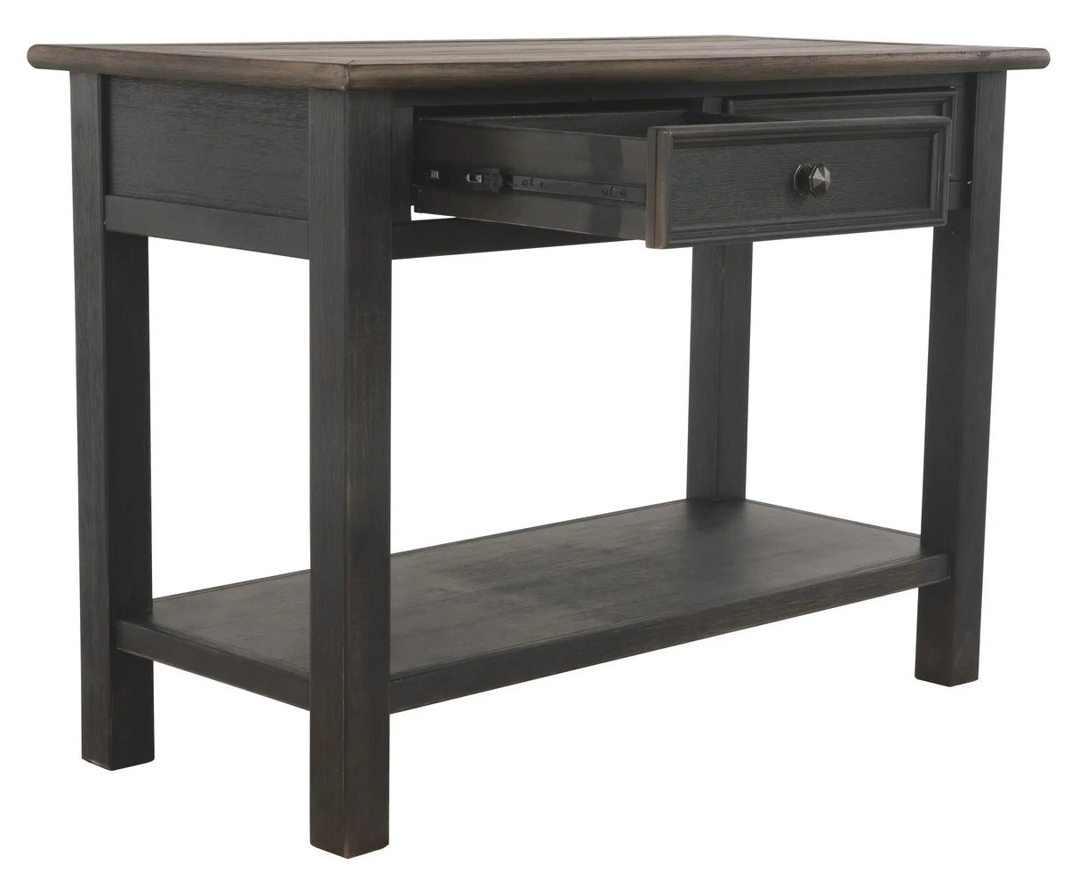 Tyler Creek - Sofa Table - Grayish Brown / Black - Best Buy Furniture