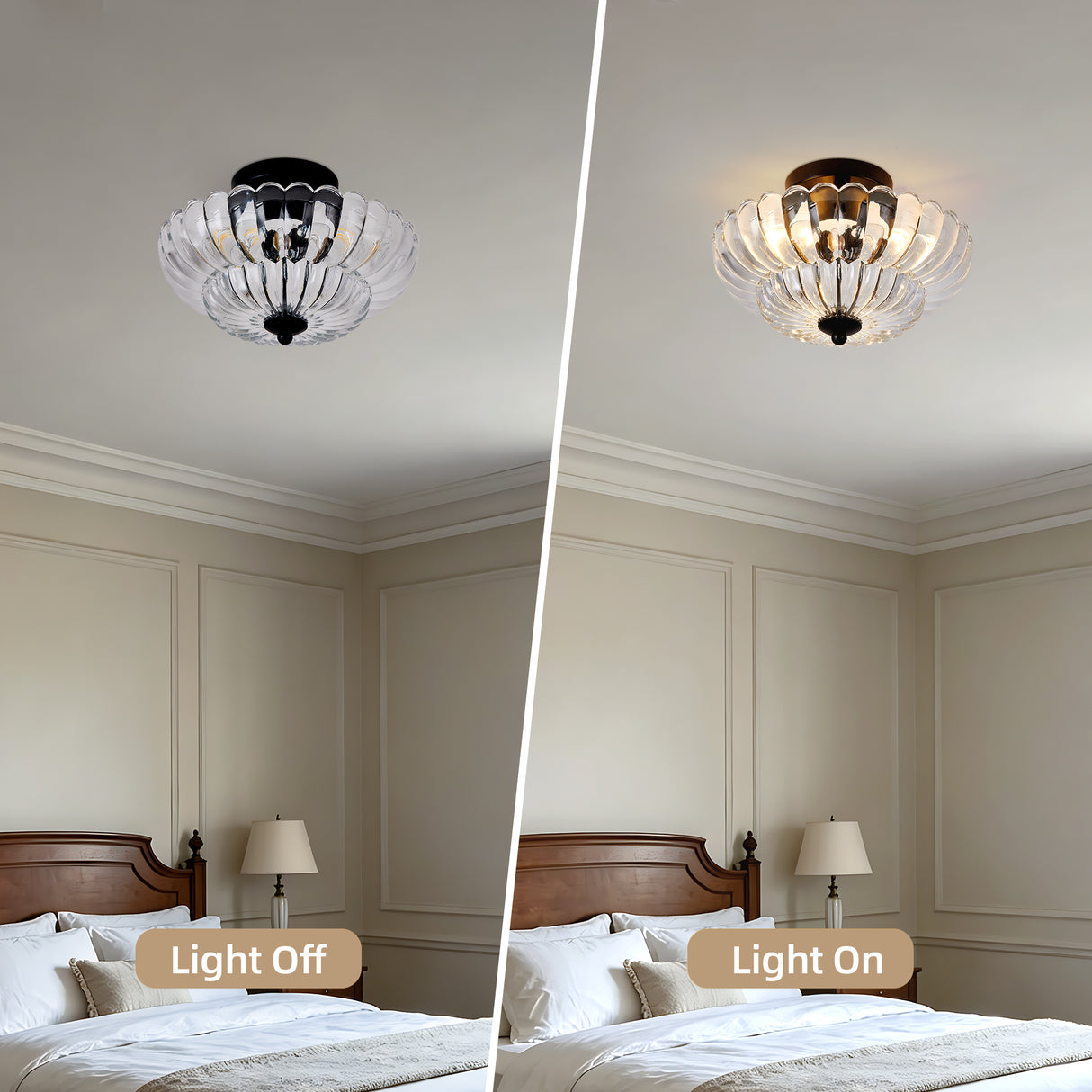 Smoky Semi Flush Mount Ceiling Light