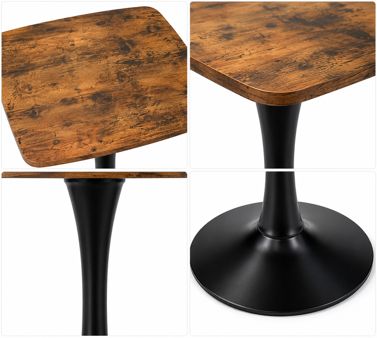 Square Dining Table - 24" Square Tulip Table with MDF Top