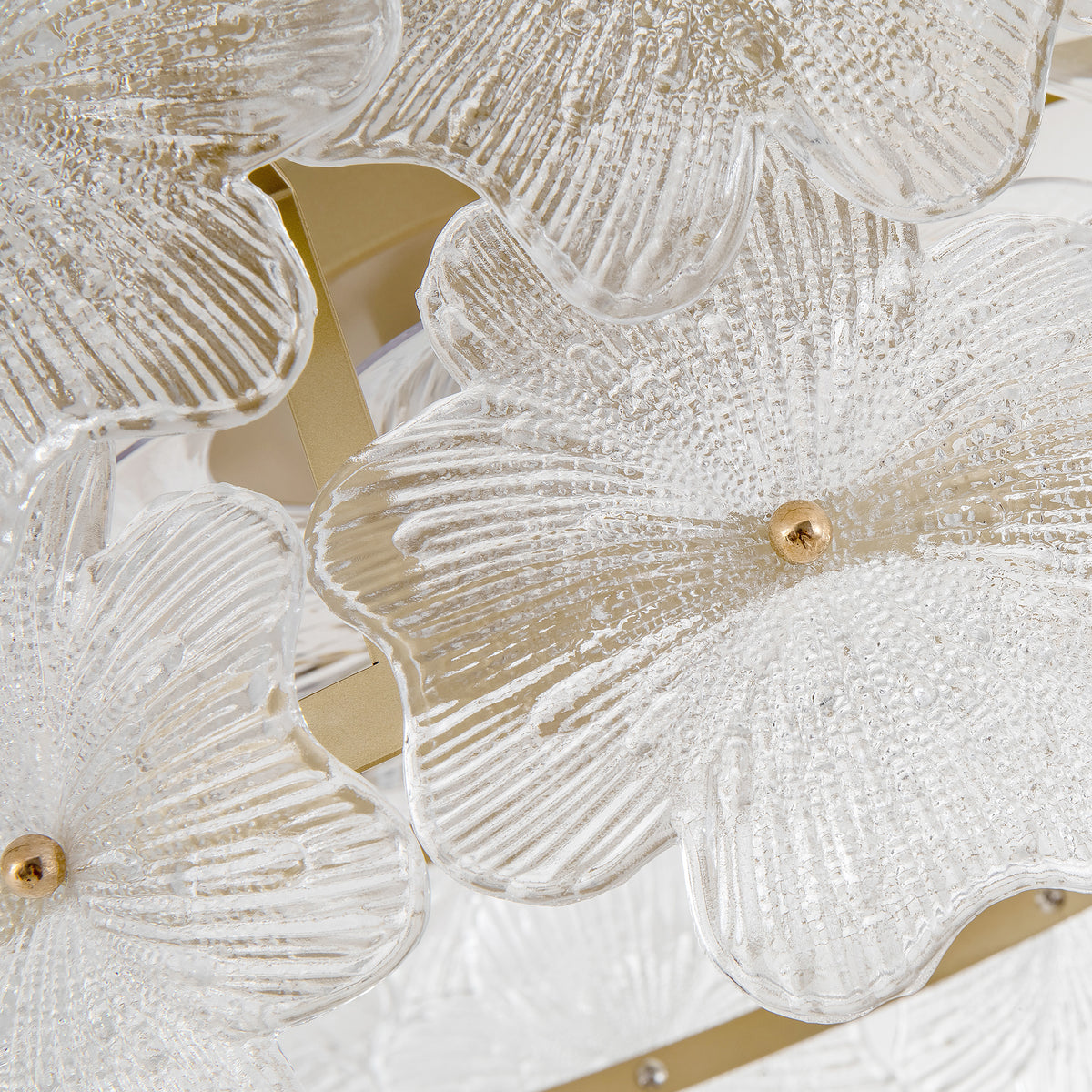 19-Inch Floral Glass Ceiling Fan with ABS Blades