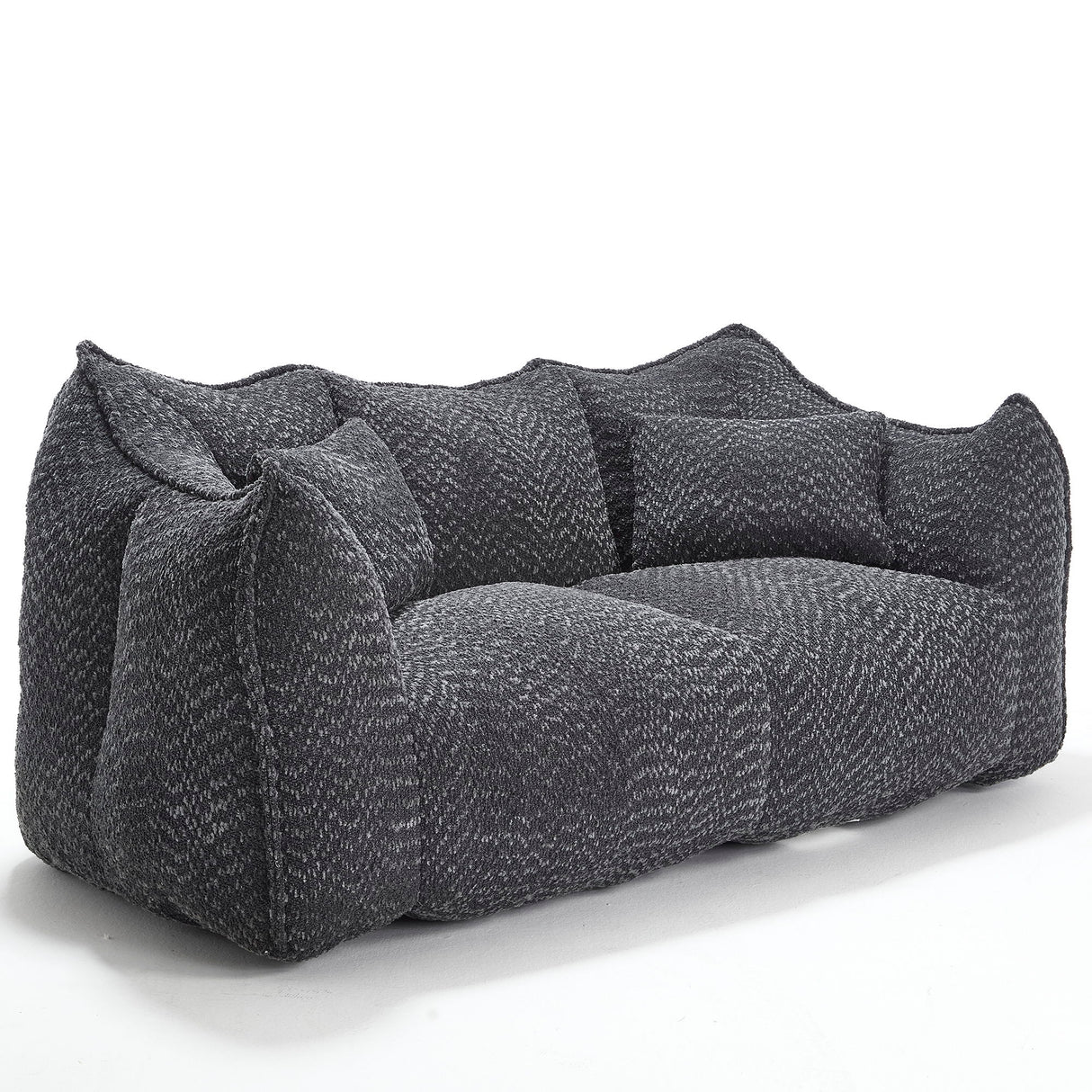 Comfortable Dual Beanbag Chair With High Resilience Foam Core For 2 People