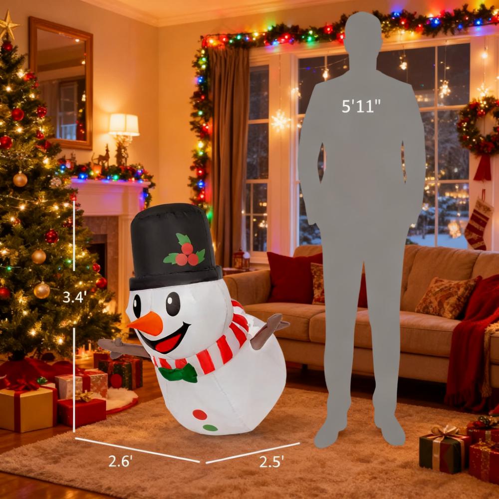 3.4' Inflatable Hanging Snowman Christmas Display