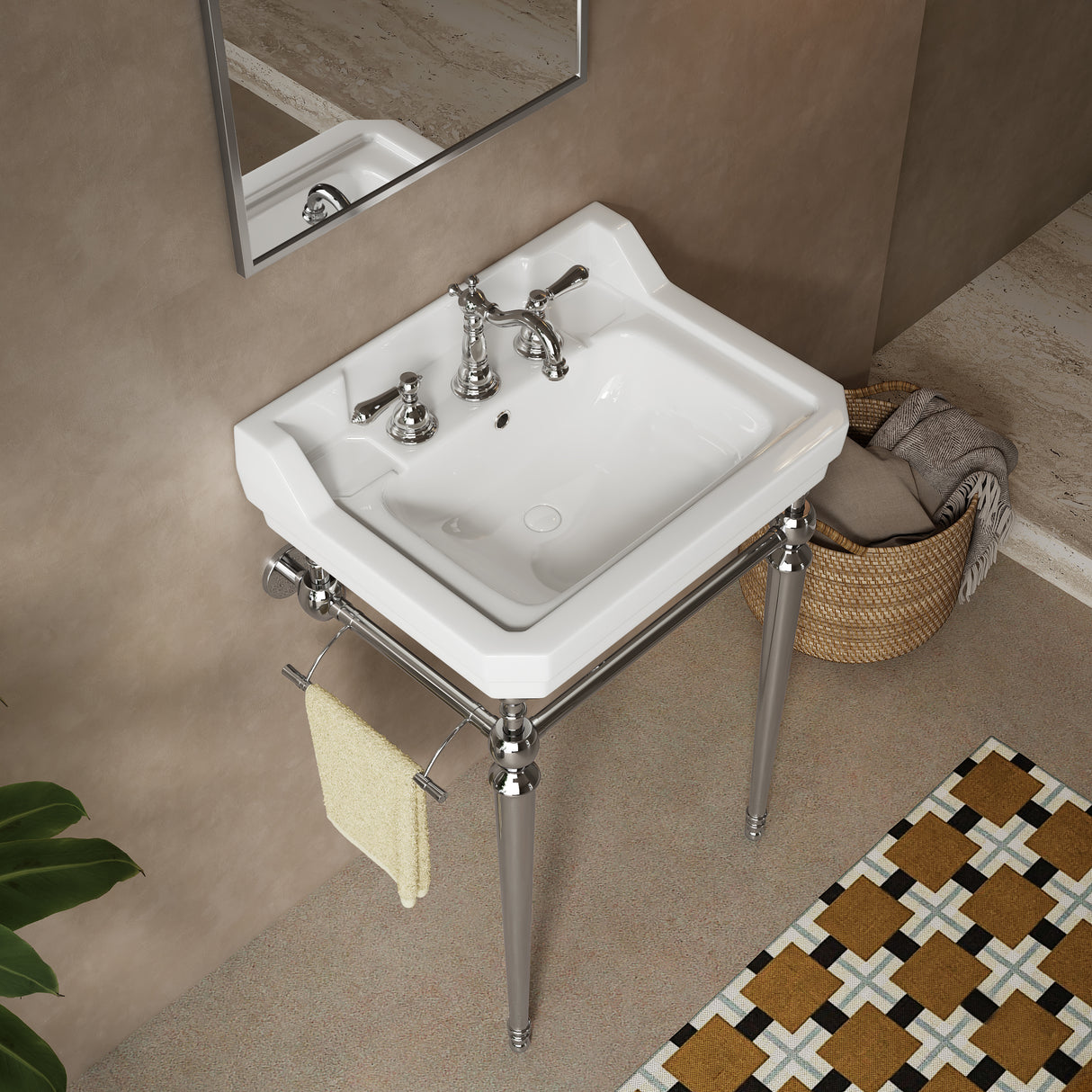 VICI 23" Bathroom Console Sink, Wall-Mounted
