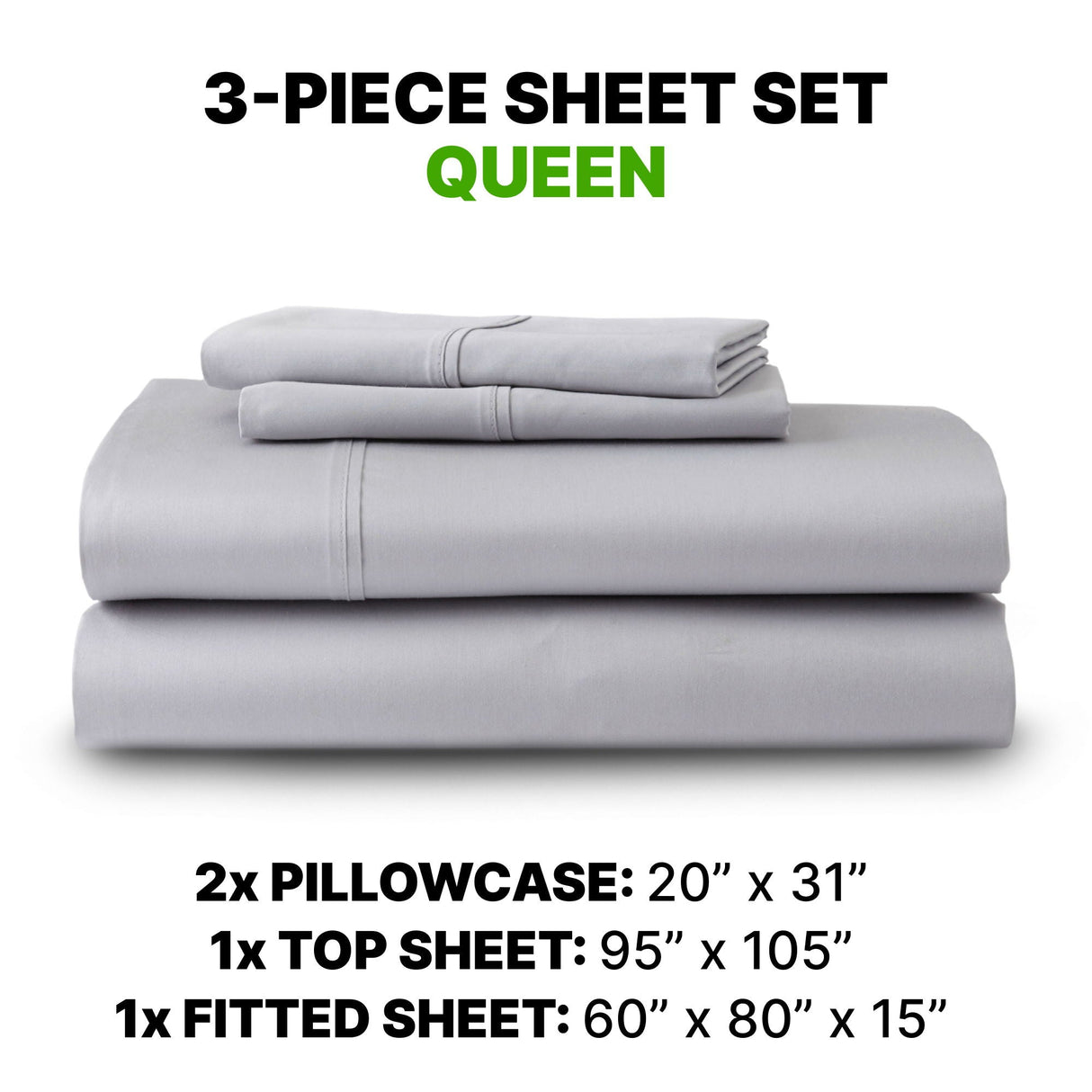 Sheet Set Luxurious Supima Cotton & TENCEL Blend with GhostGrip Bands