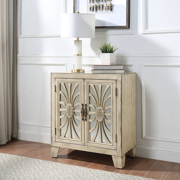 Nalani - Console Cabinet - Antique White - Best Buy Furniture