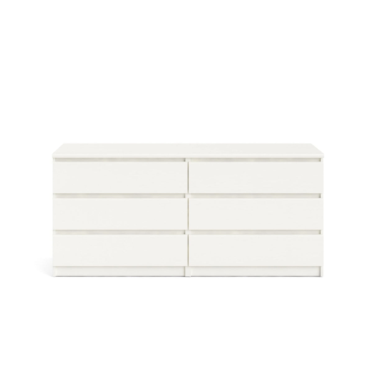 6 Drawer Double Dresser For Bedroom Living Room Hallway - White