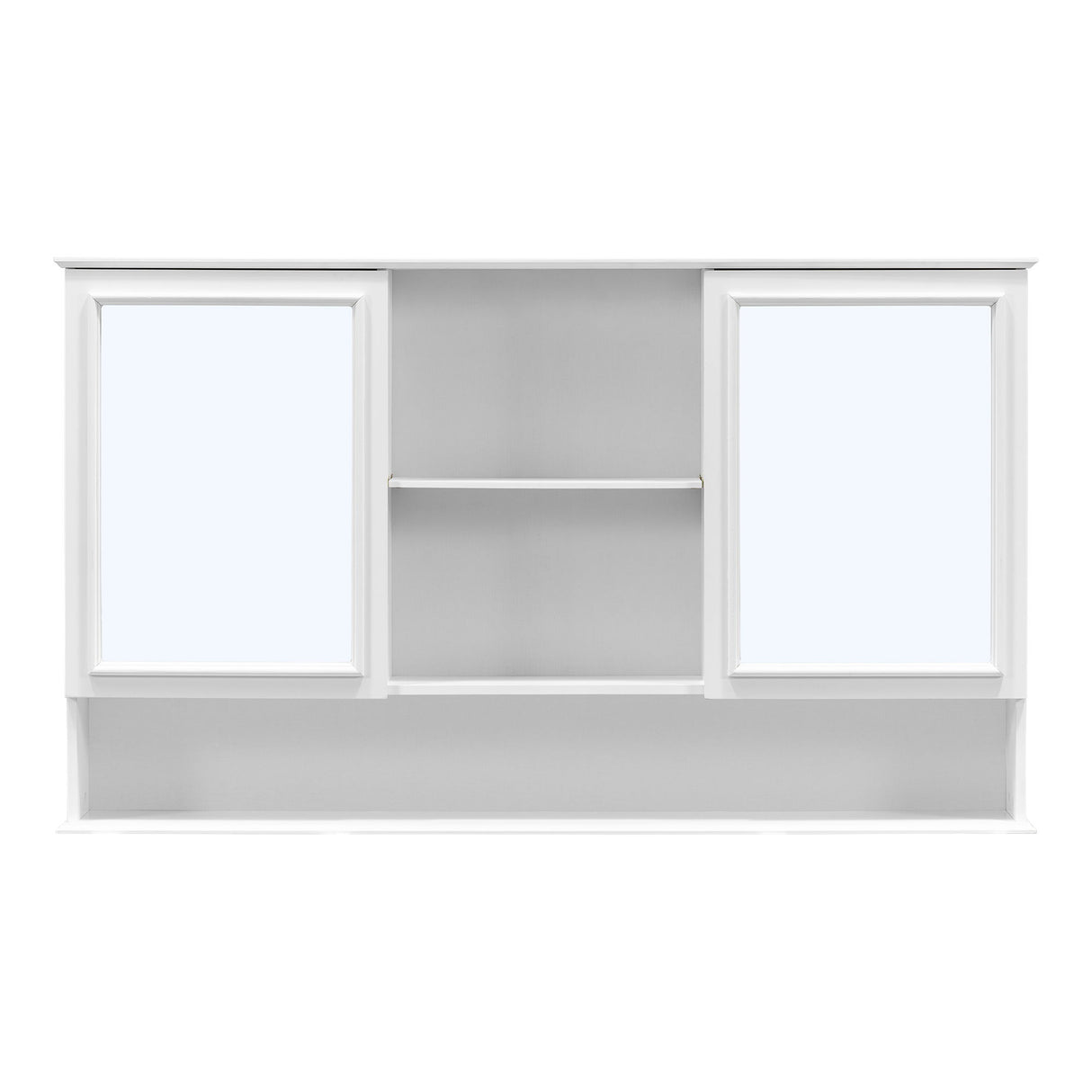 Wall Mounted Bathroom Medicine Cabinet With Double Mirrored Doors