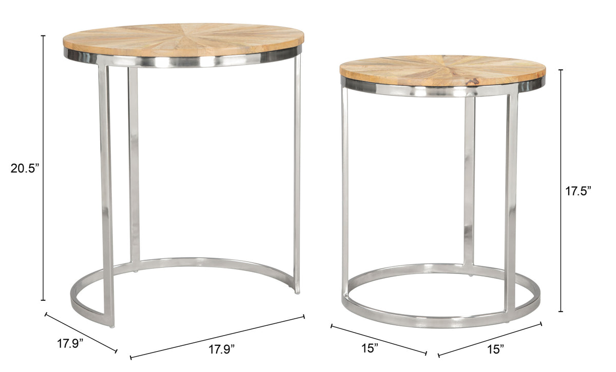 Zuo Modern Bari Nesting Table Set (2-Piece)
