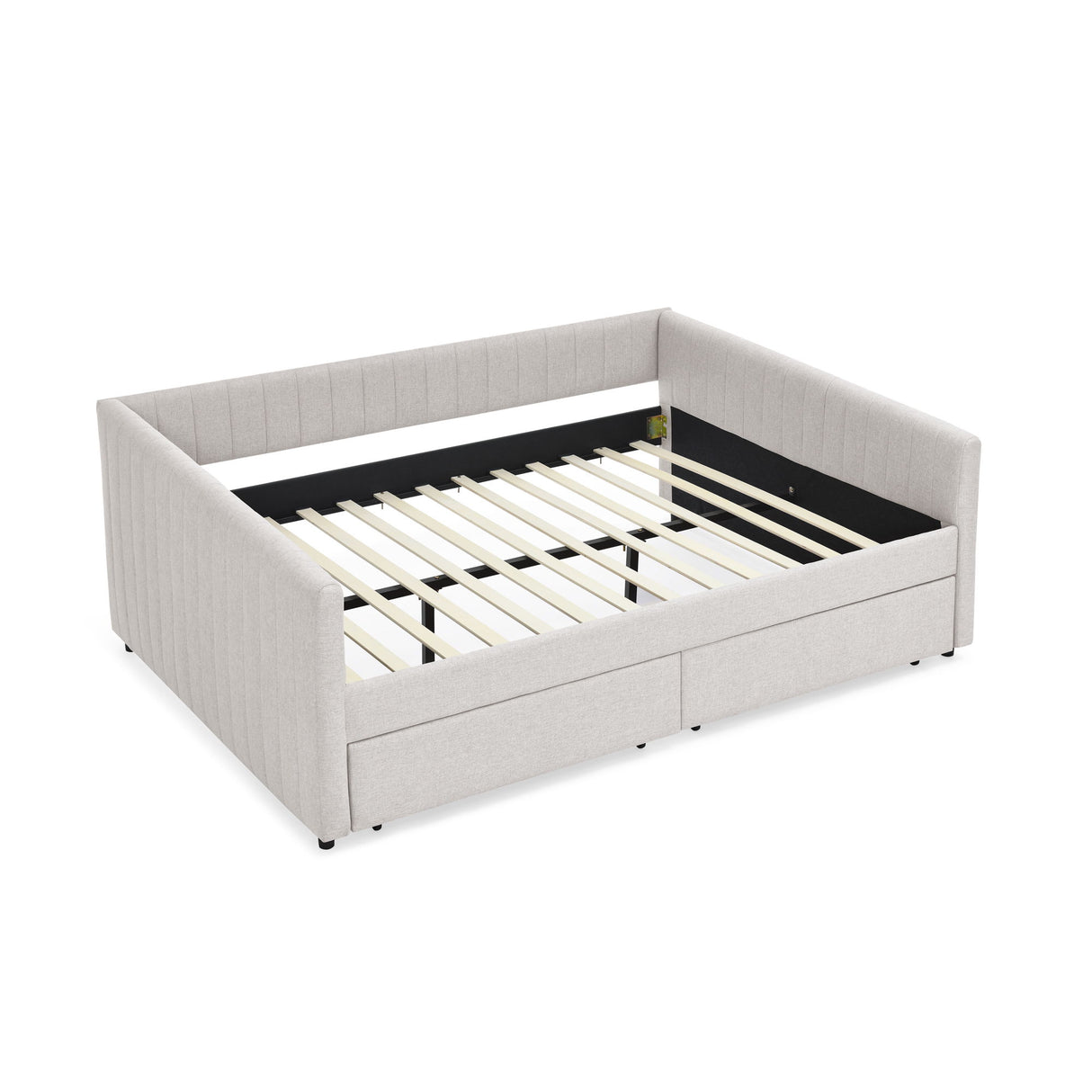 Upholstered Queen Daybed With 2 Drawers