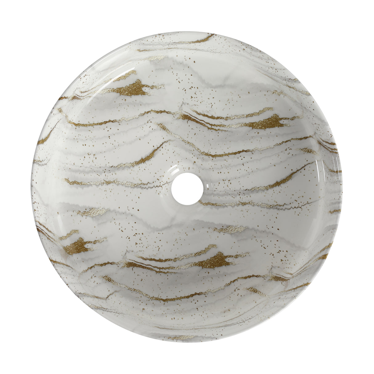 Ceramic Round Above Counter Bathroom Sink Art Basin