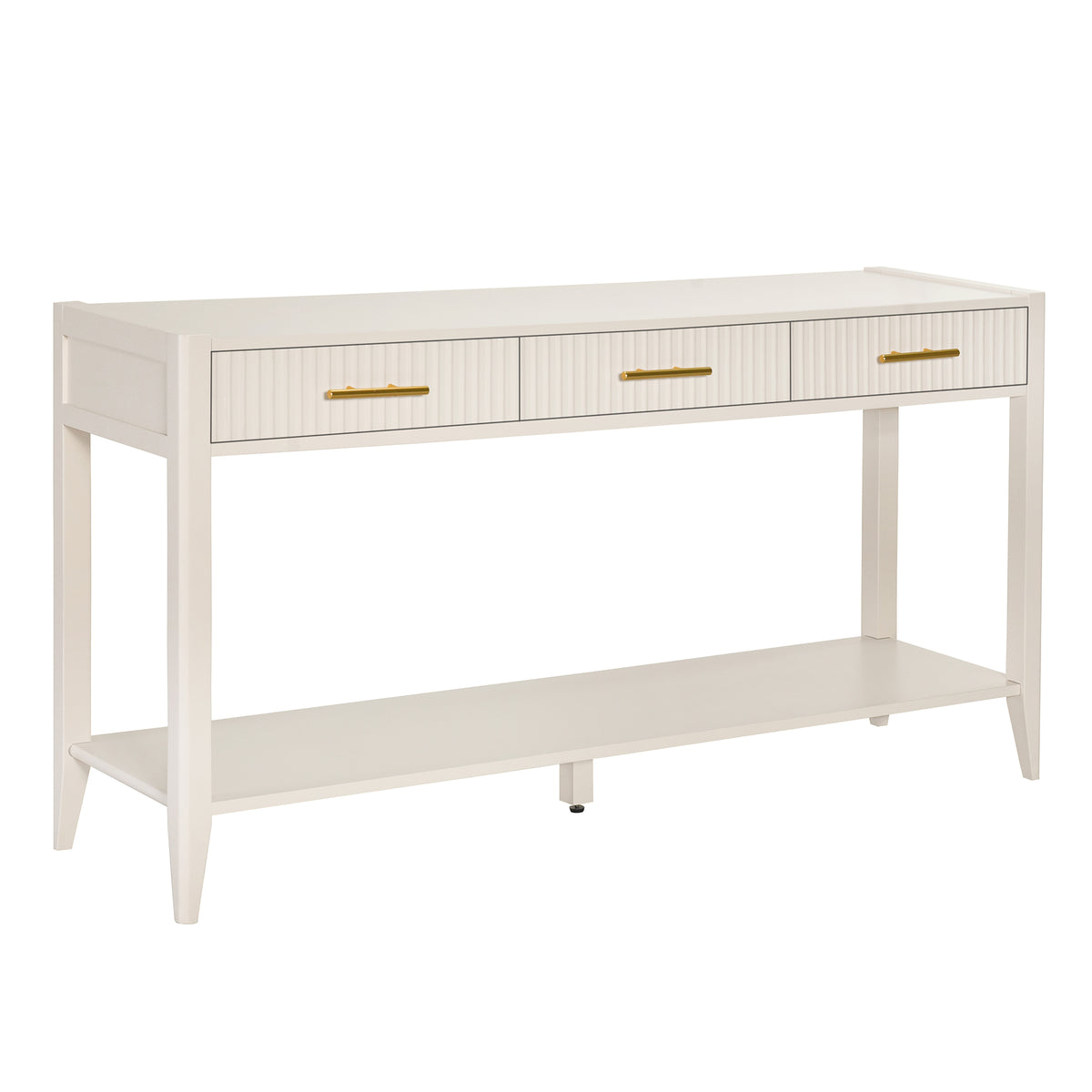 U Style 60" Painted Console Table with 3 Drawers