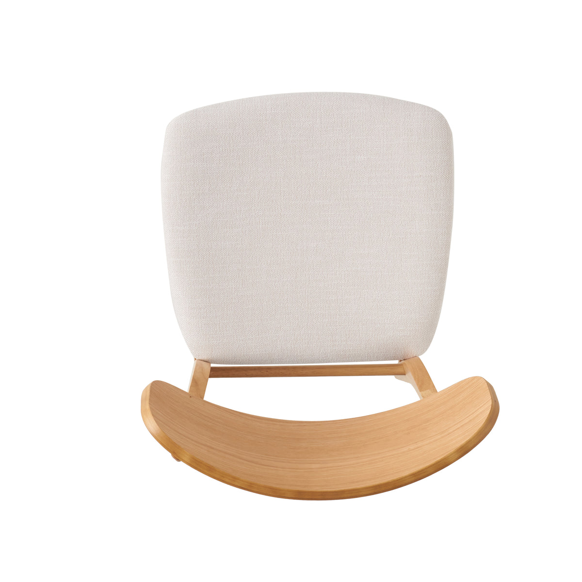 Set of 2 Dining Chairs - Upholstered Seat, Rubberwood Legs