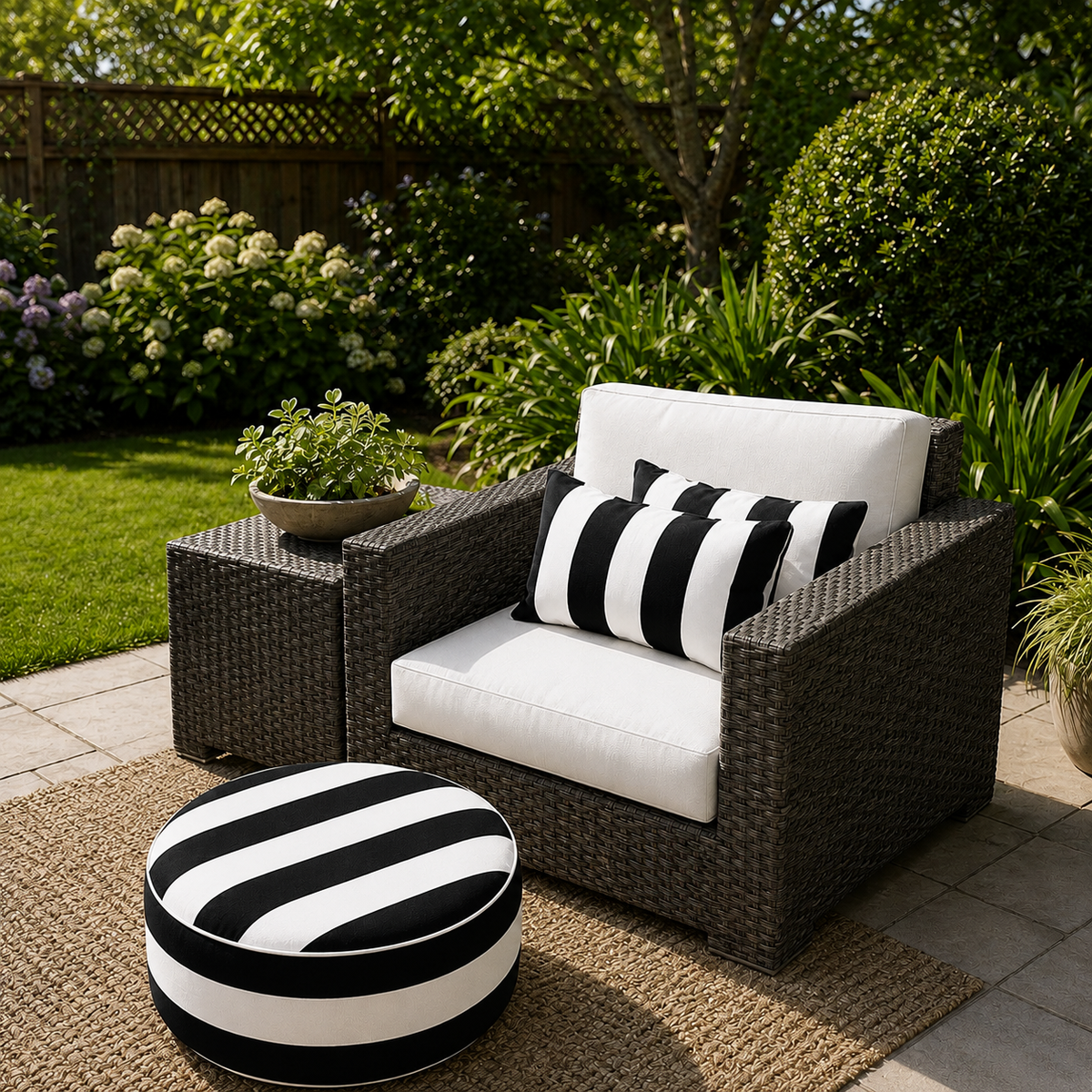 4 Pack Outdoor Lumbar Pillow with Inserts