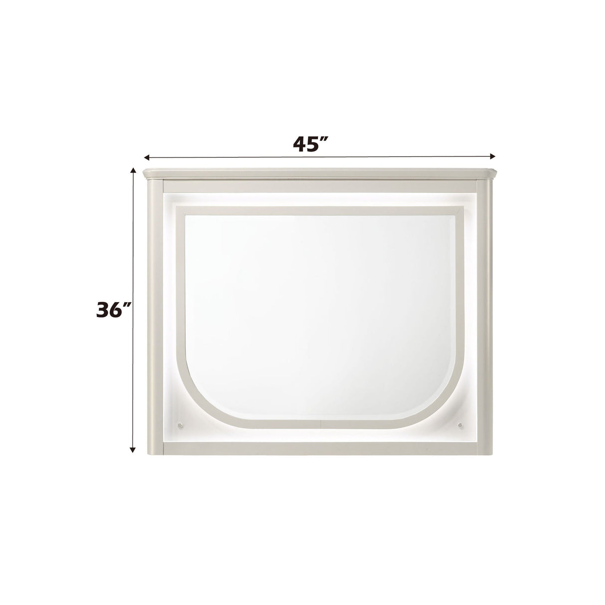 Laveda - Mirror With LED - White - Best Buy Furniture