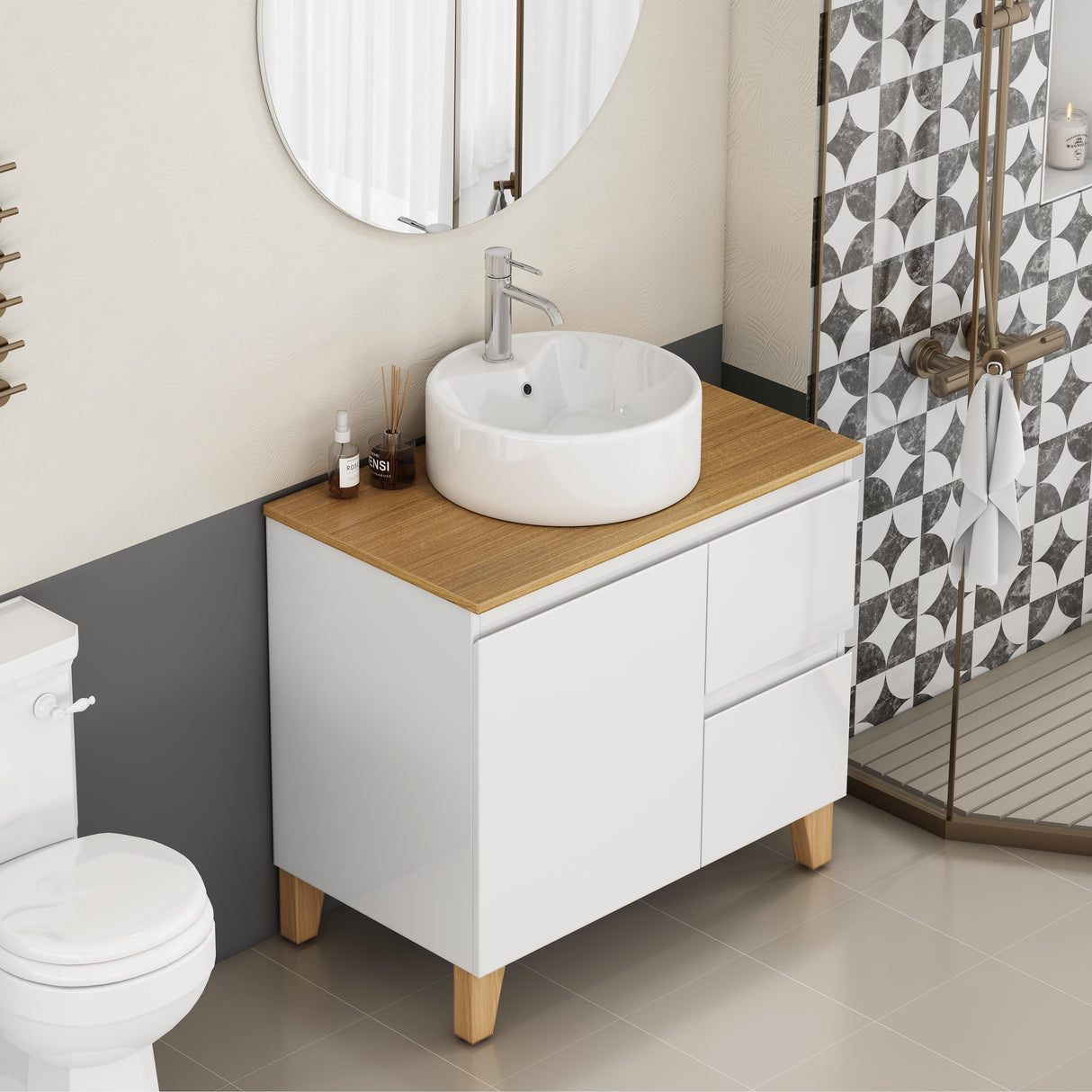 31.5-Inch Modern Bathroom Vanity with Sink Combo