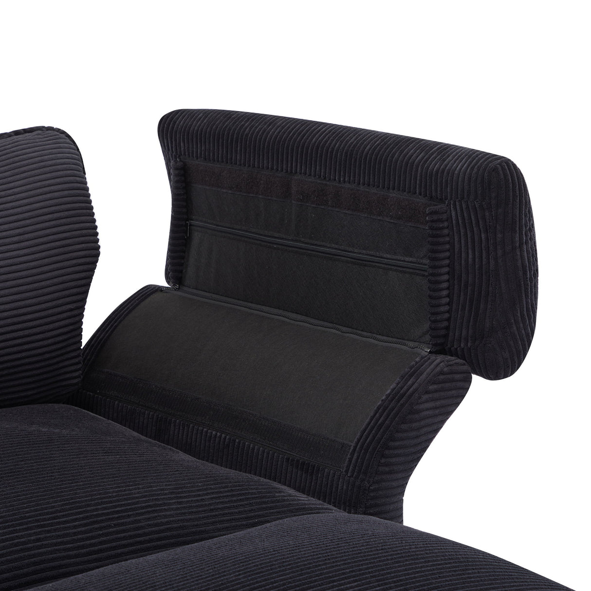 Modern Deep Seat Sectional Sofa With Ottoman