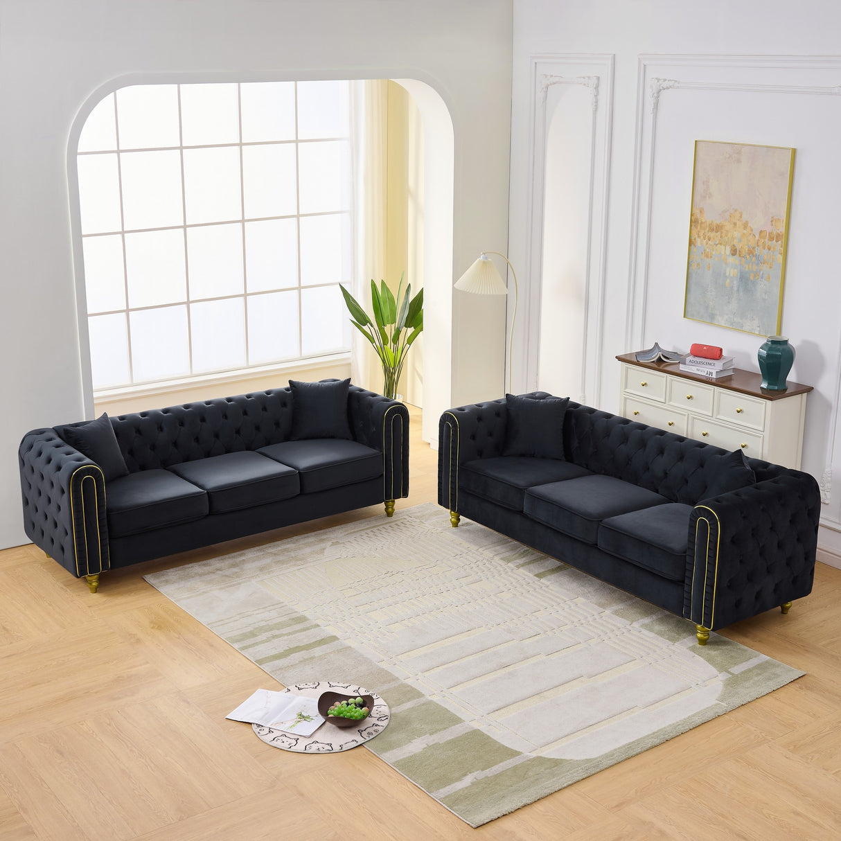 Modern Velvet Loveseat Sofa
