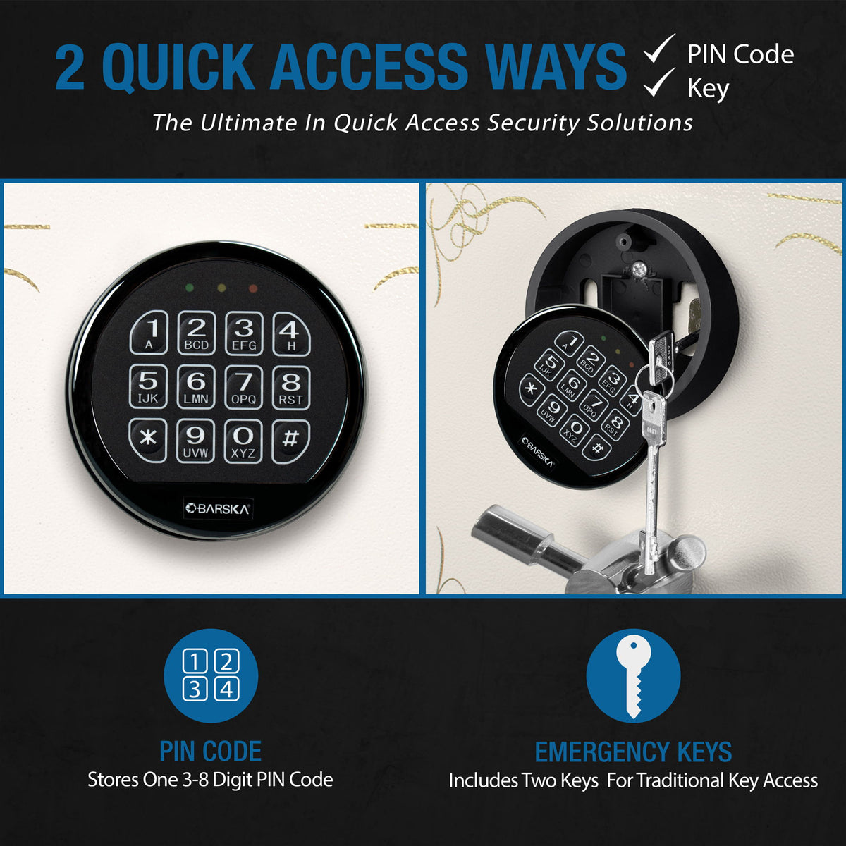 BARSKA Keypad Fireproof Jewelry Safe with Digital Lock - view 2