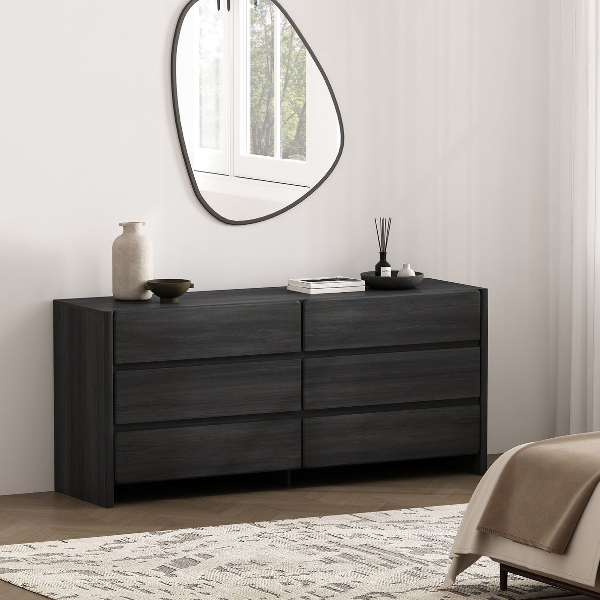 Linda - Double Wide Dresser With 6 Drawers