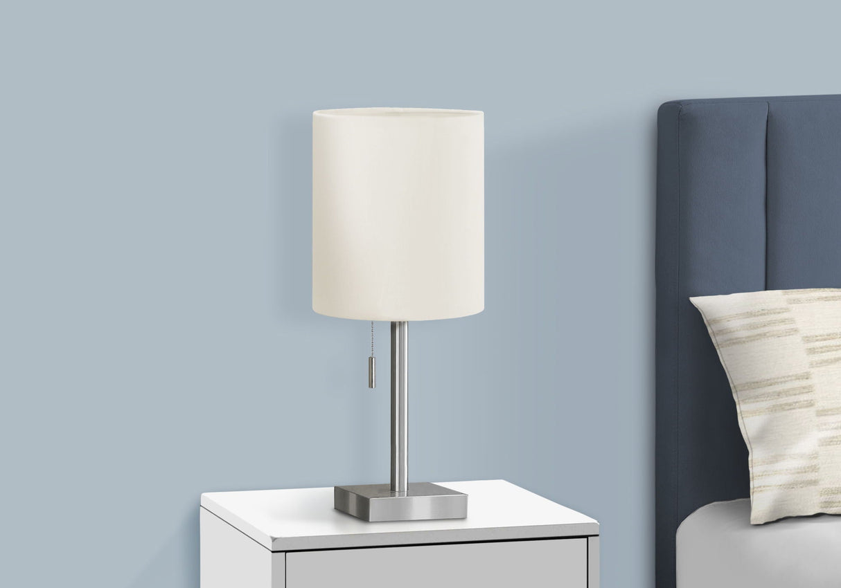 Lighting, Table Lamp, USB Port Included, Nickel, Contemporary (Set of 2) - Best Buy Furniture