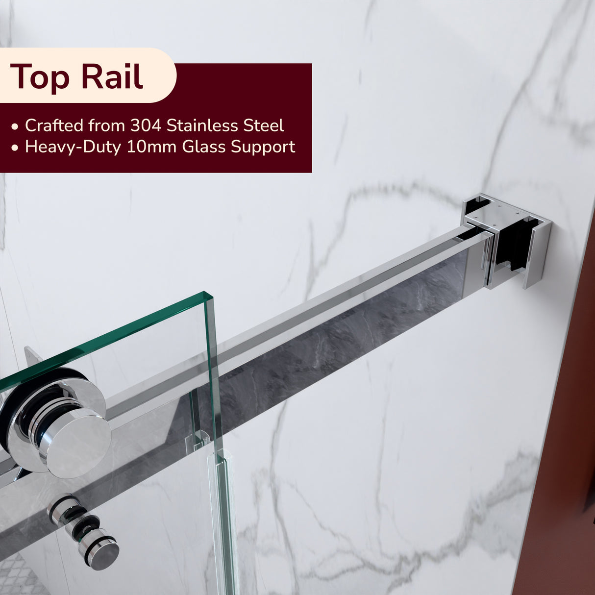 56"-60"W x 80"H Frameless Double Sliding Shower Door