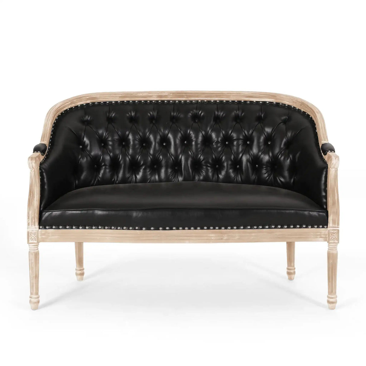 French Country Chesterfield Style Tufted Loveseat - Best Buy Furniture