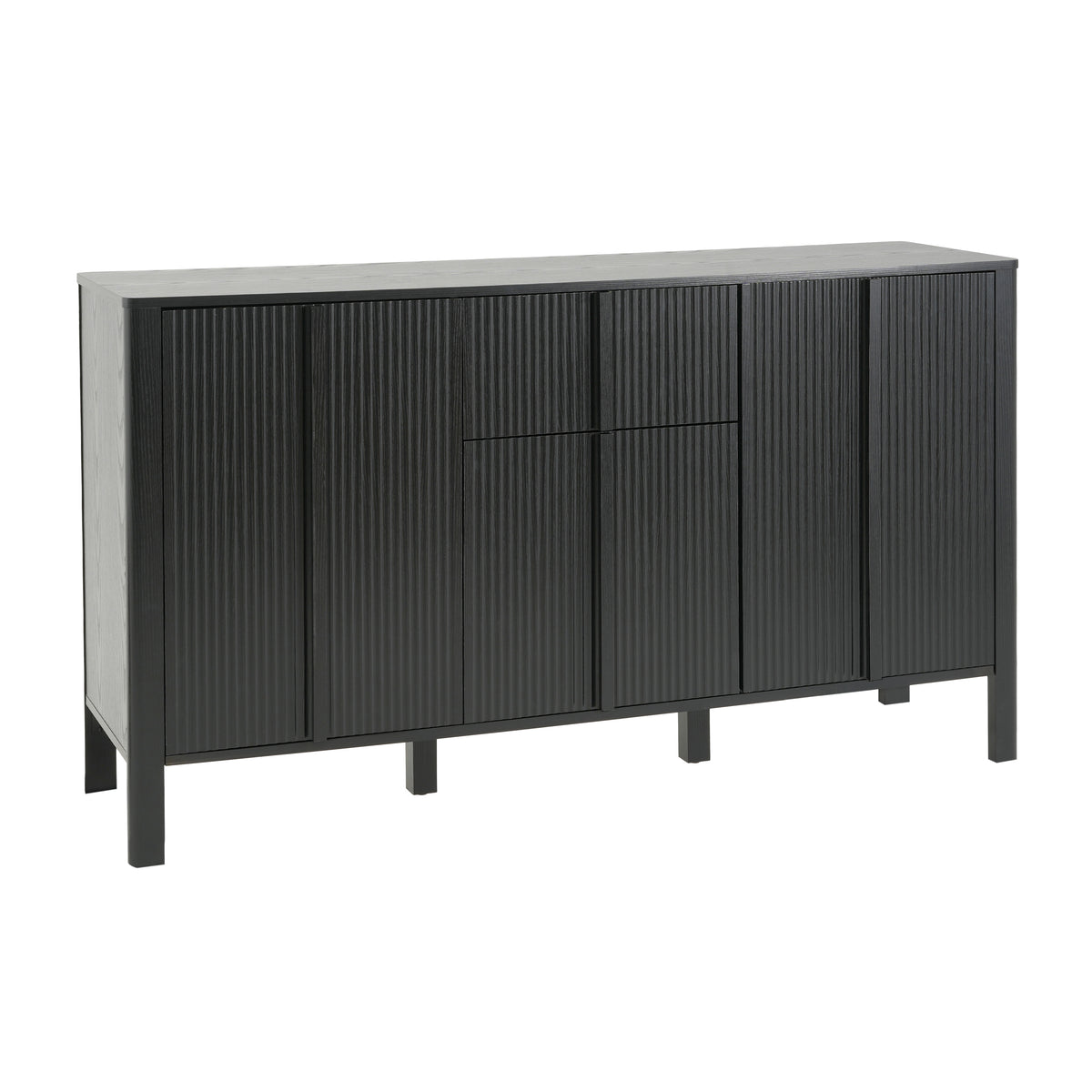 Black Sideboard, 59.06'' Storage Credenza