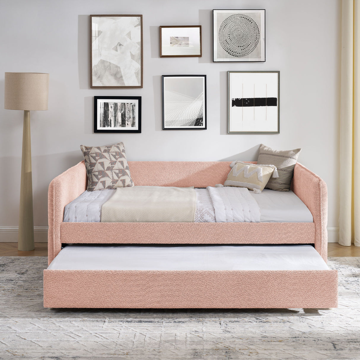 Upholstered Daybed With Pop Up Trundle