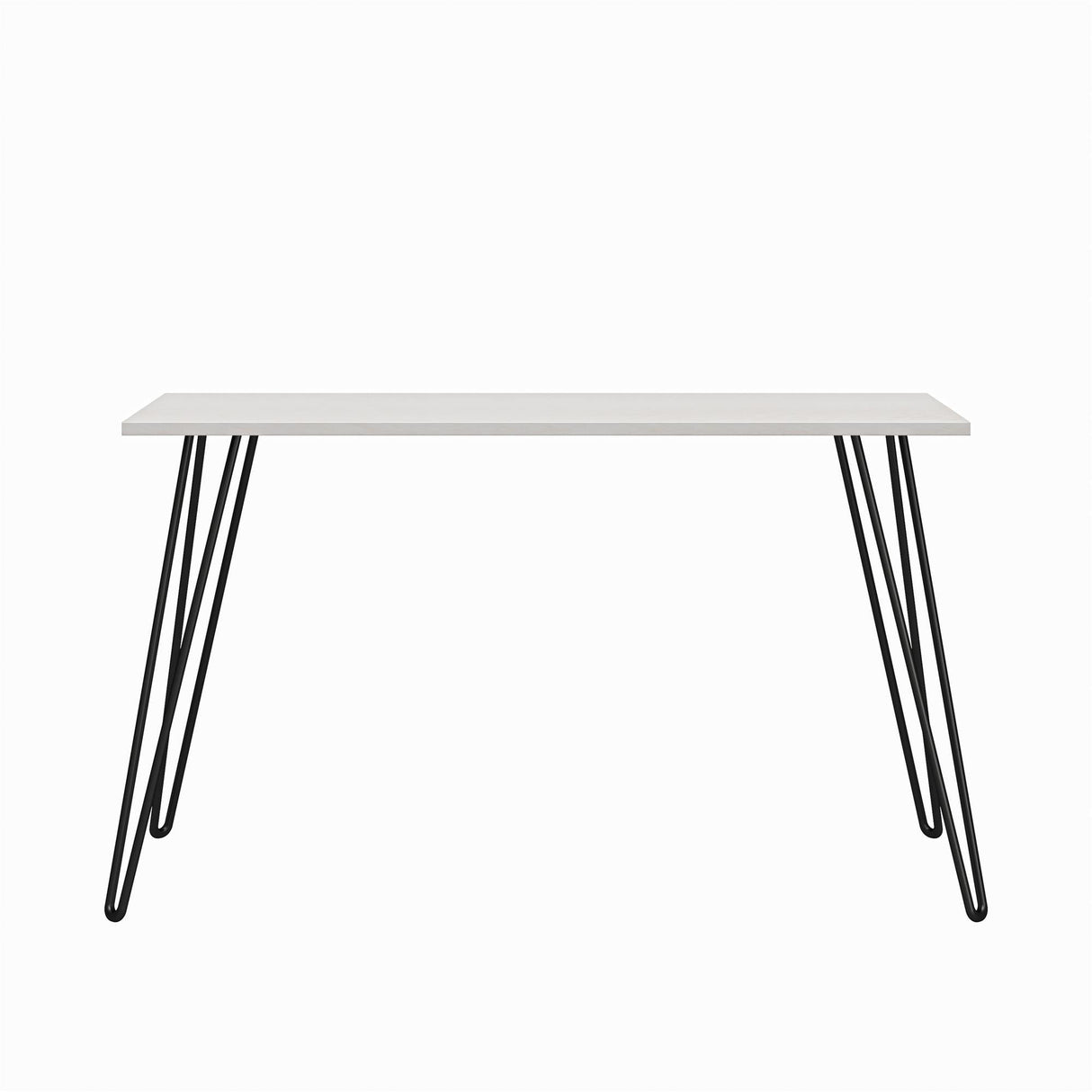 Writing Desk With Hairpin Legs For Study Or Work - White Oak