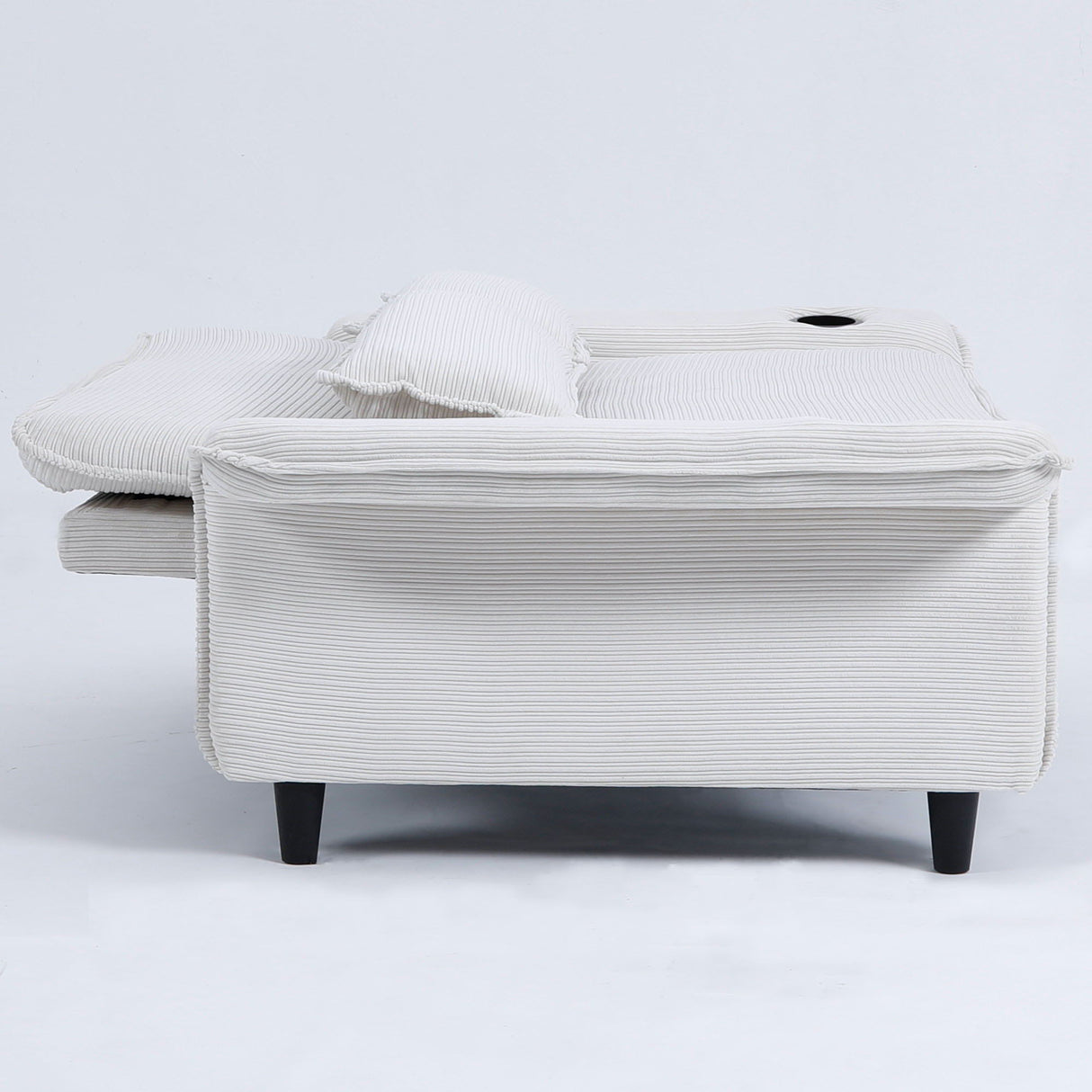Modern Fabric Multi-Functional Sofa Bed With Adjustable Armrests And Backrests
