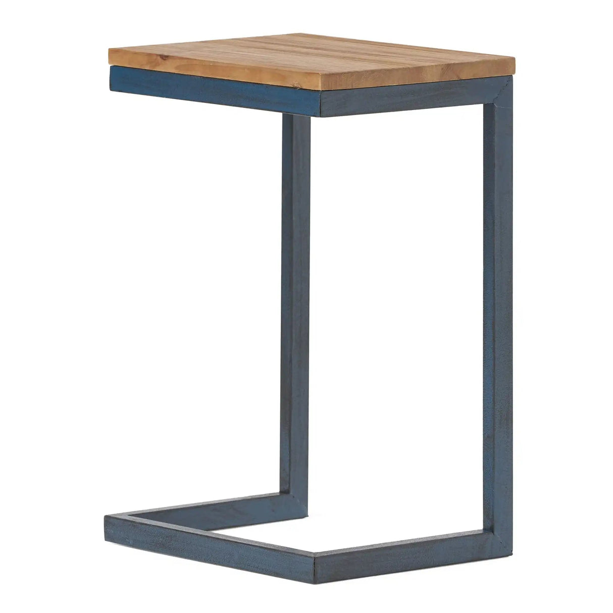 C Shaped End Table With Iron Base And Fir Wood To - Best Buy Furniture