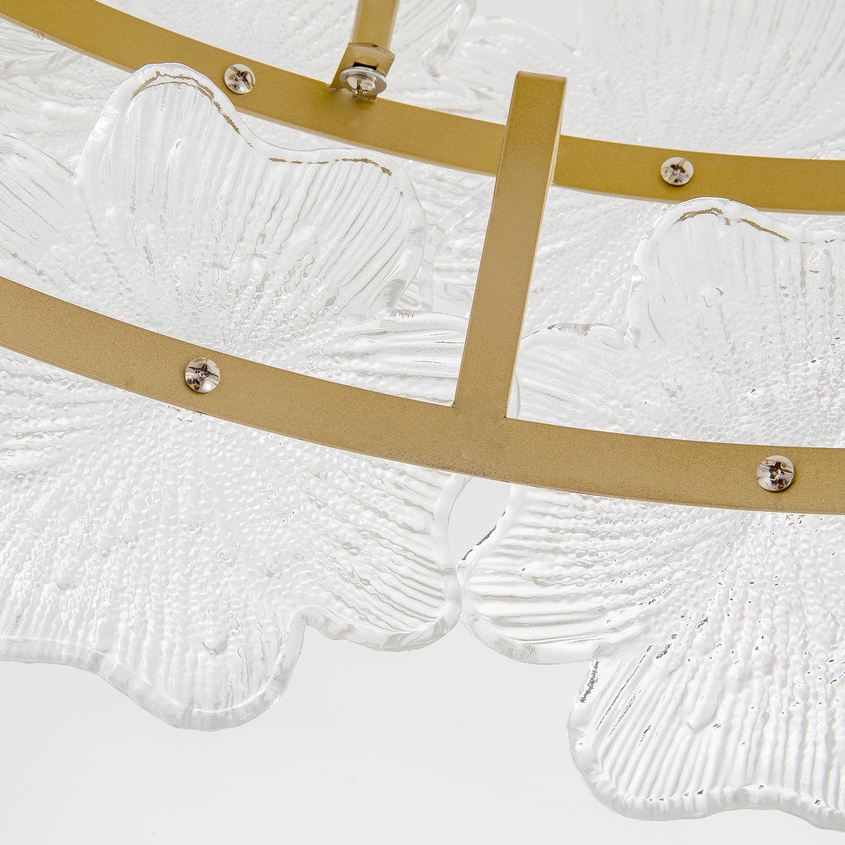 19-Inch Floral Glass Ceiling Fan with ABS Blades
