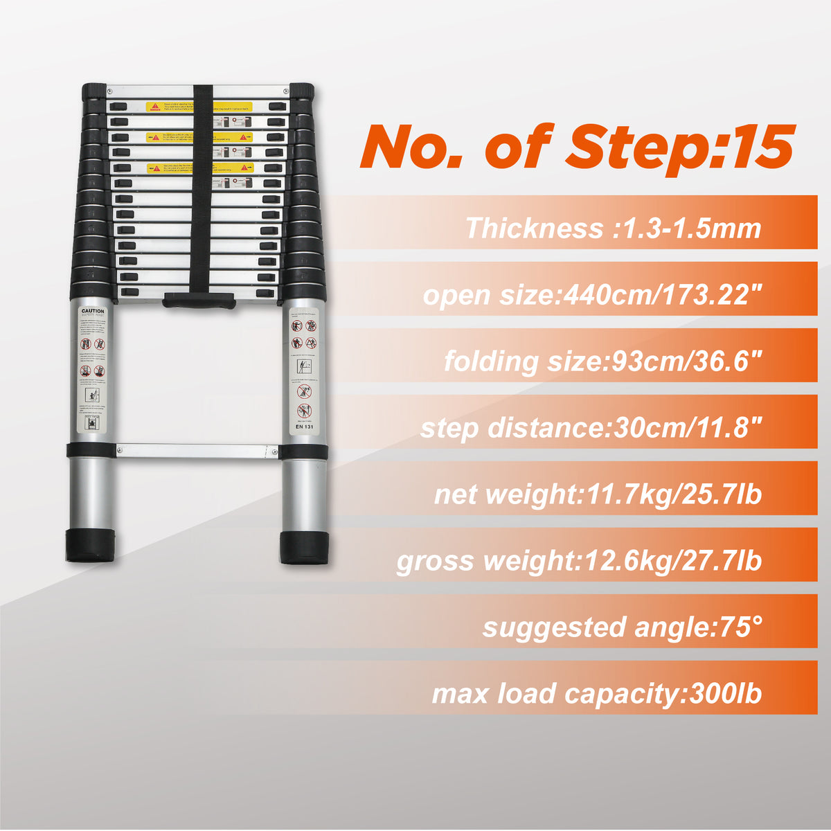 Telescoping Ladder 14.5FT