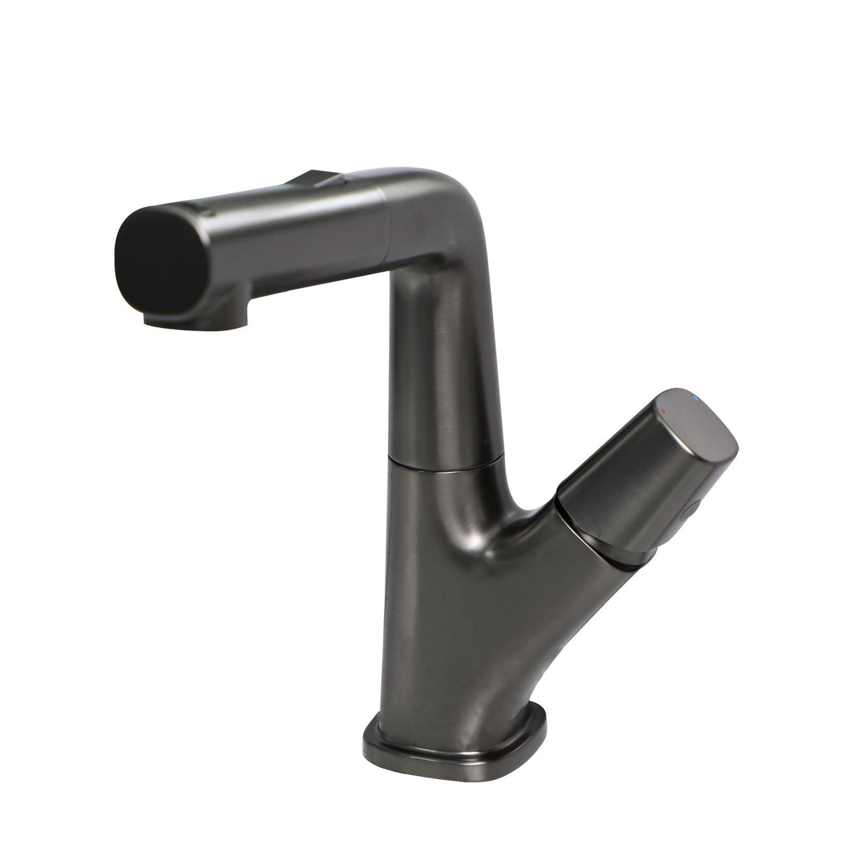 Pull Down Bathroom Sink Faucet With 3 Water Modes And Stainless Steel Construction - Gunmetal Black