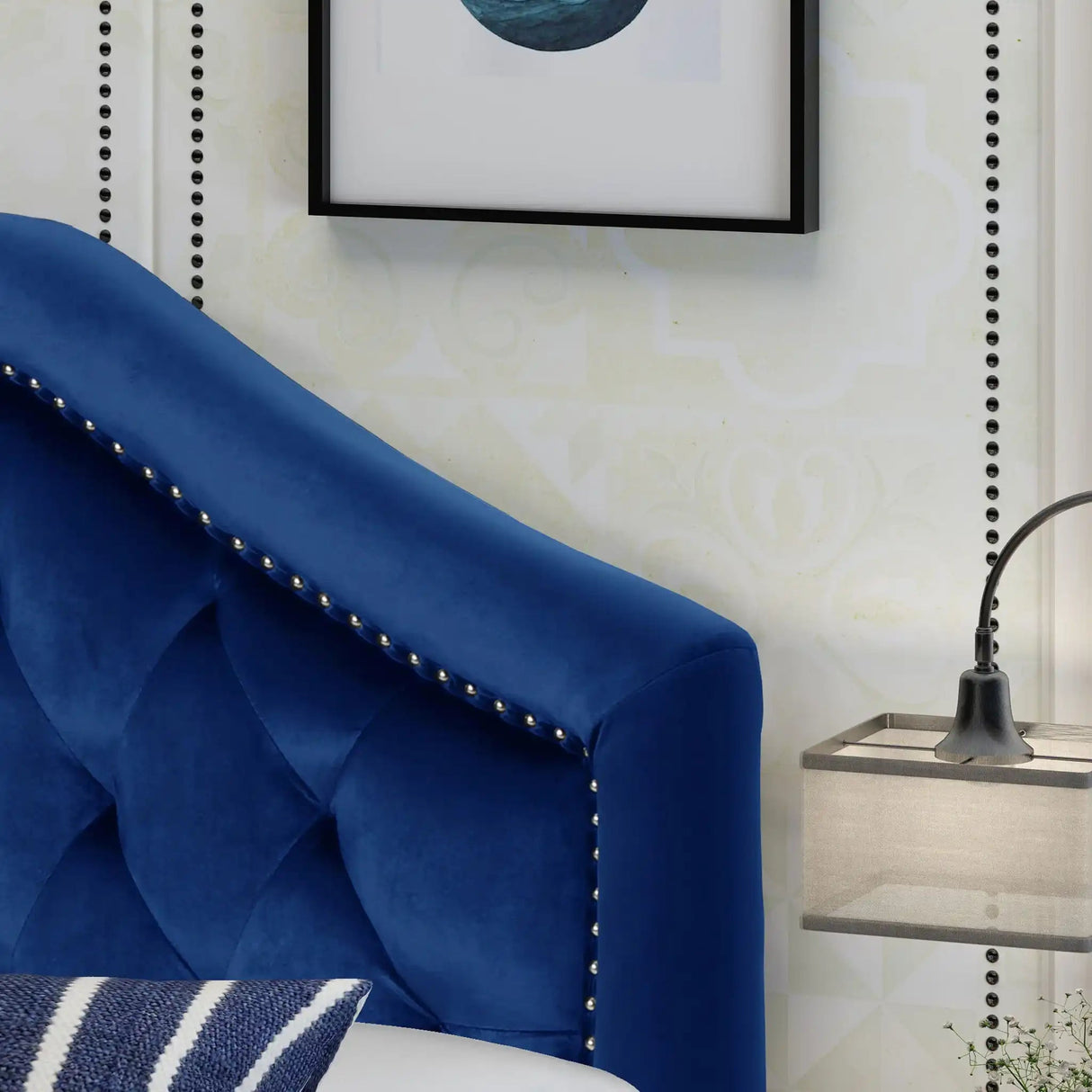Kaarina - Contemporary Tufted Fabric Headboard - Best Buy Furniture
