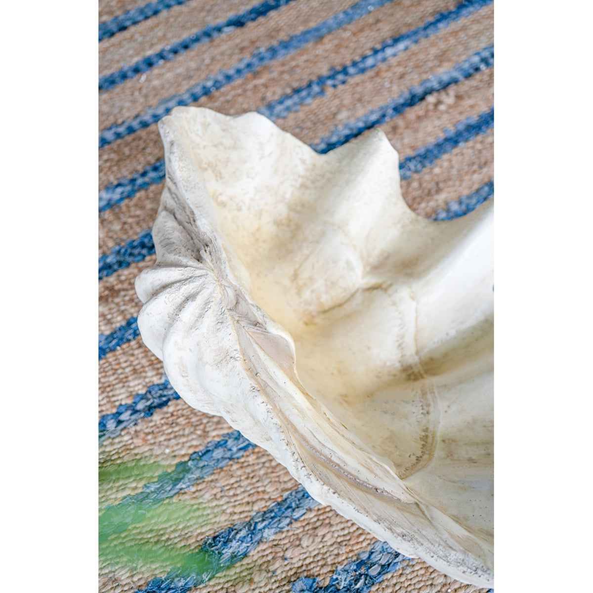Large Clam Shell Accent, Coastal Style, 25.3-Inch, Cream