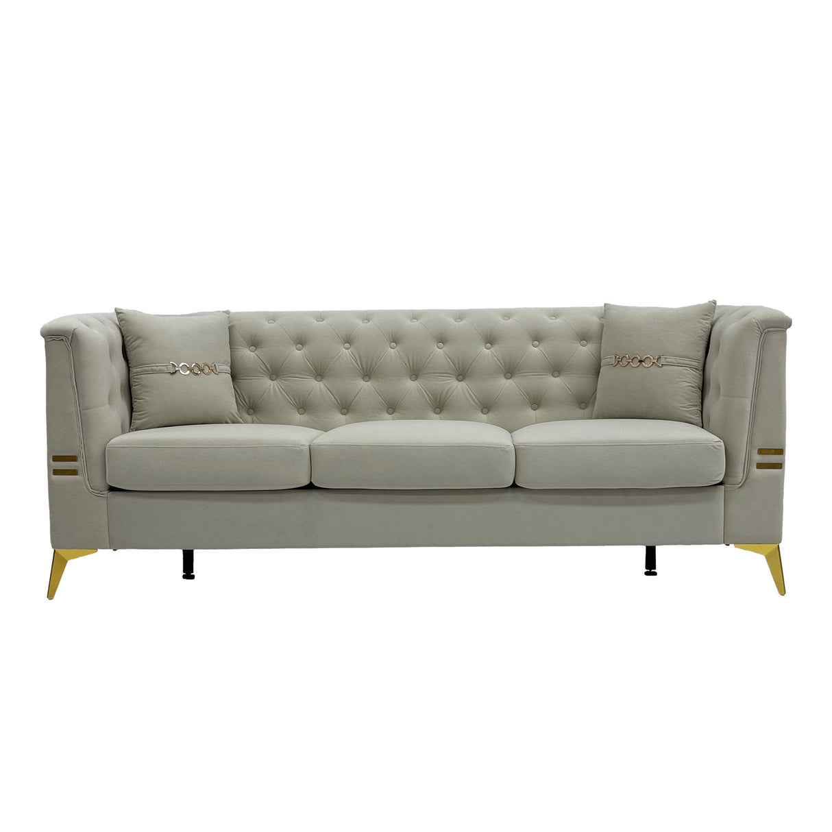 FX-P83-2PC Modern Velvet Upholstered Sofa Set of 2