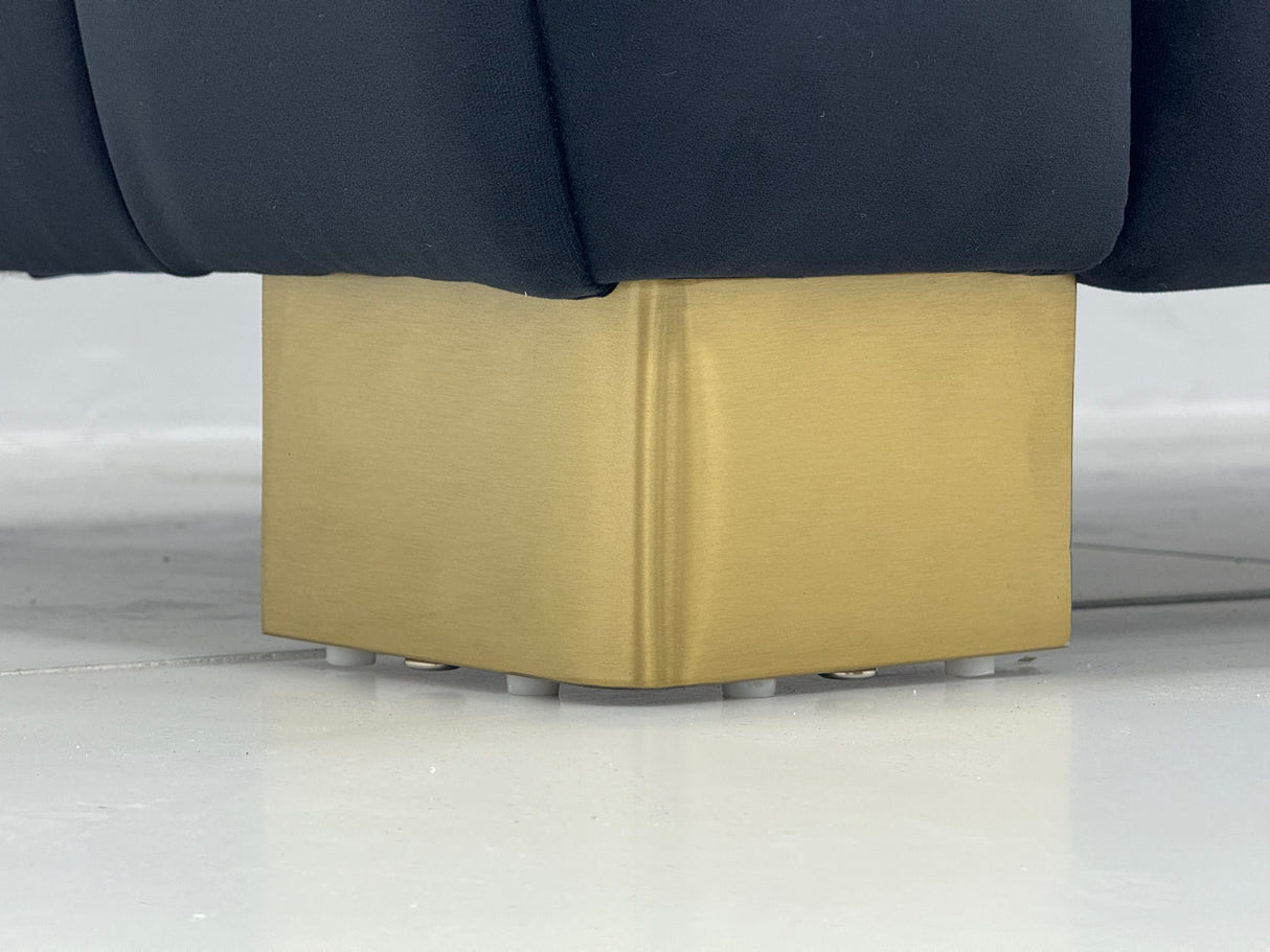 FX-P56-BKH Velvet Sofa