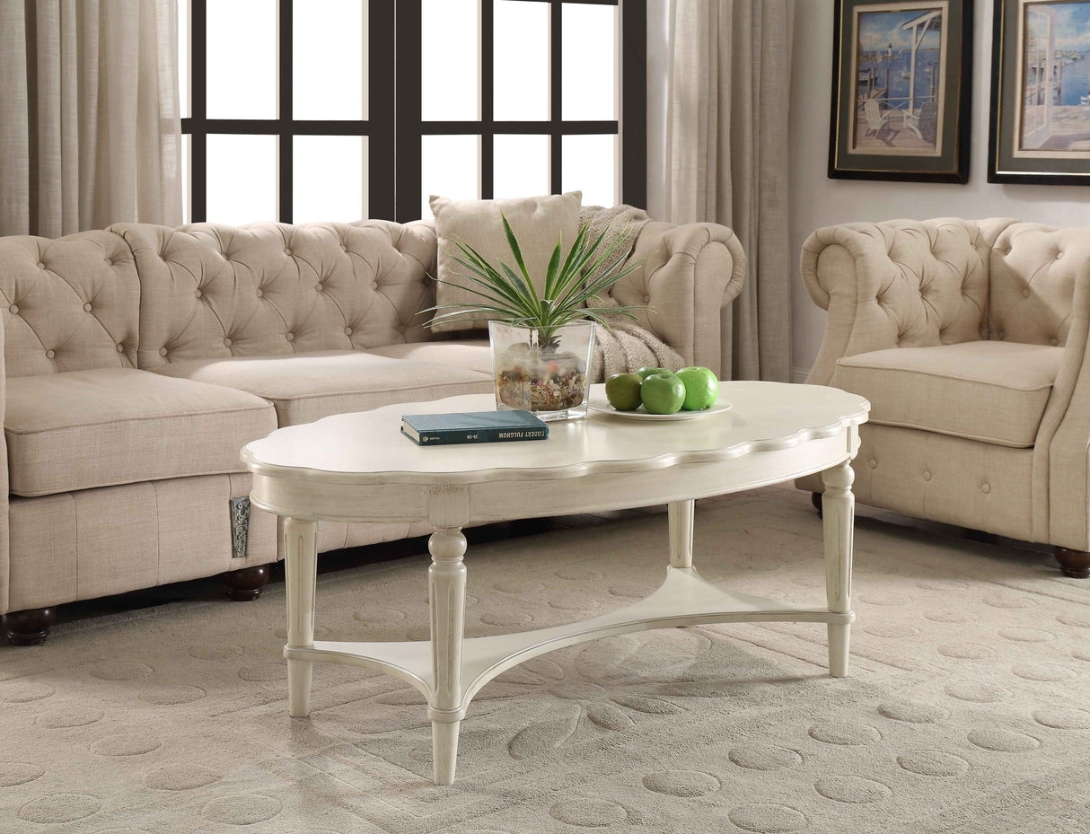 Fordon - French Antique Coffee Table - Ivory - Best Buy Furniture