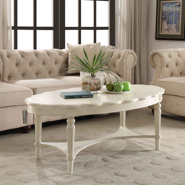Fordon - French Antique Coffee Table - Ivory - Best Buy Furniture