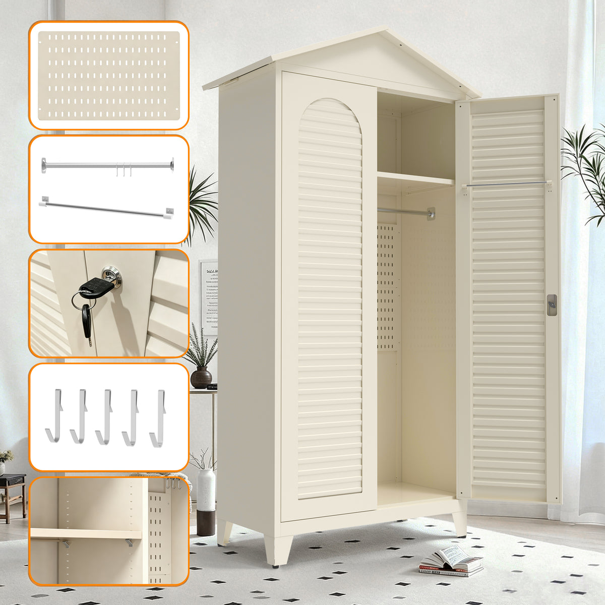 Spire79.1'' Tall Metal Tool Storage Cabinet