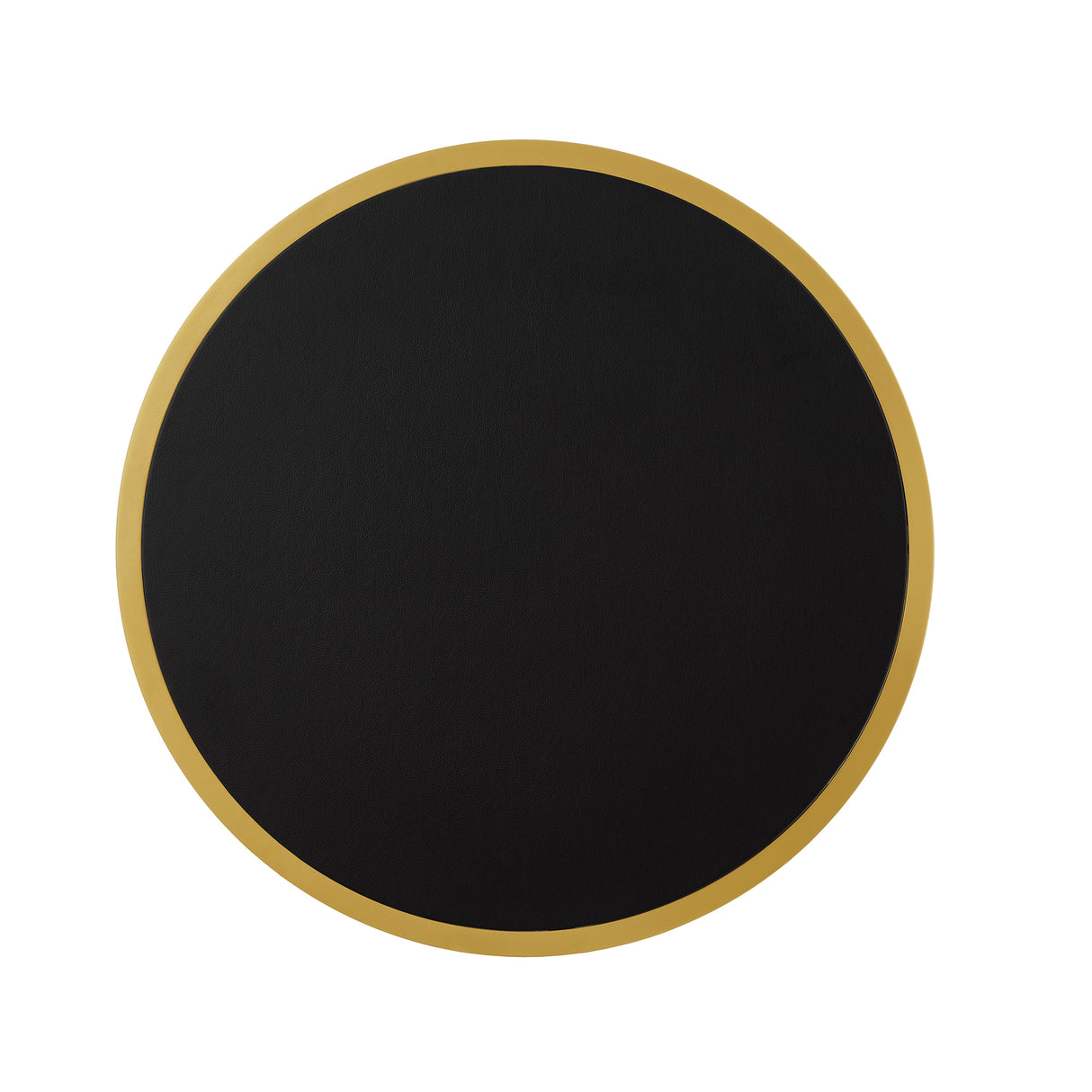 Modern Faux Leather Nesting Round Coffee Table Set of 2