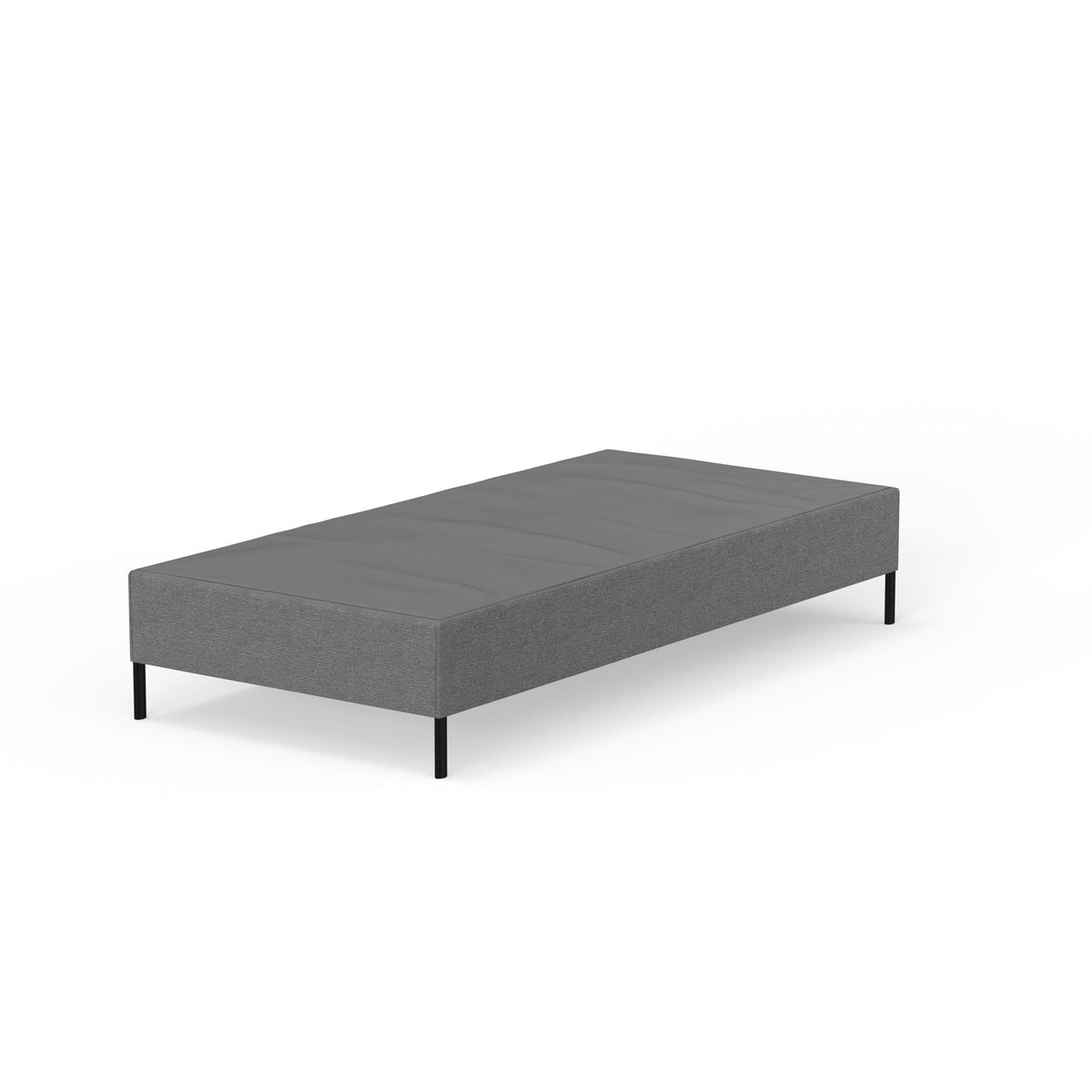 BedTech Knock Down Mattress Foundation with Tool-Free Assembly in Dark Gray